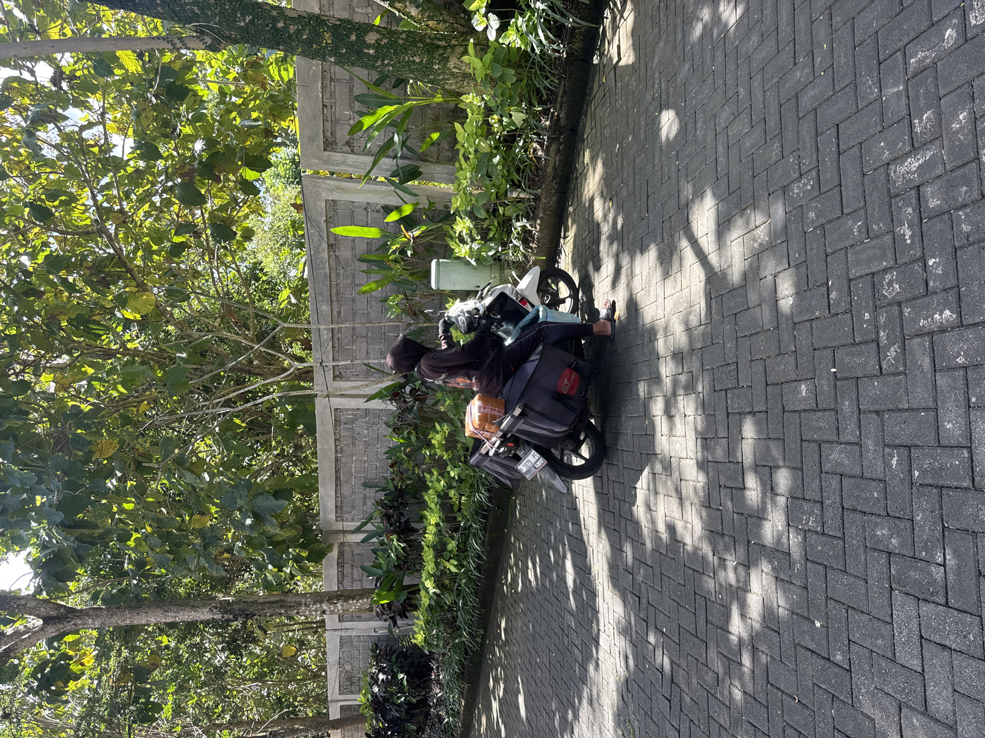 Person on scooter observed in residential area early morning