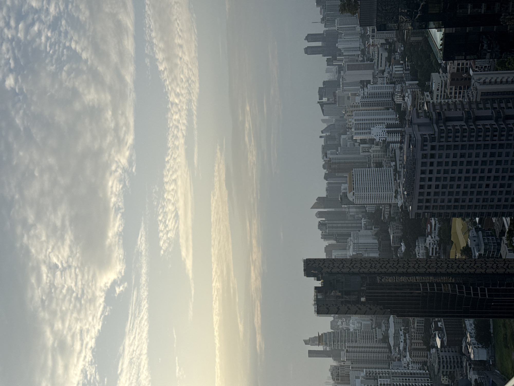Rooftop afternoon in Bangkok with skyline and sky views