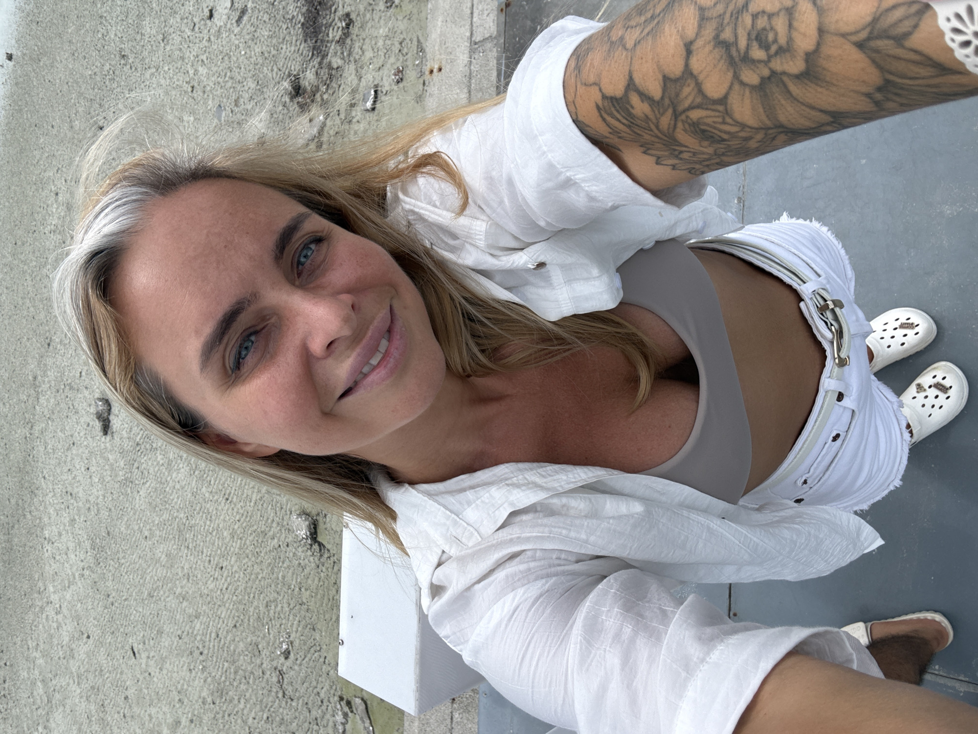 Couple's morning at Ko Samui's beachfront, selfies and shoreline