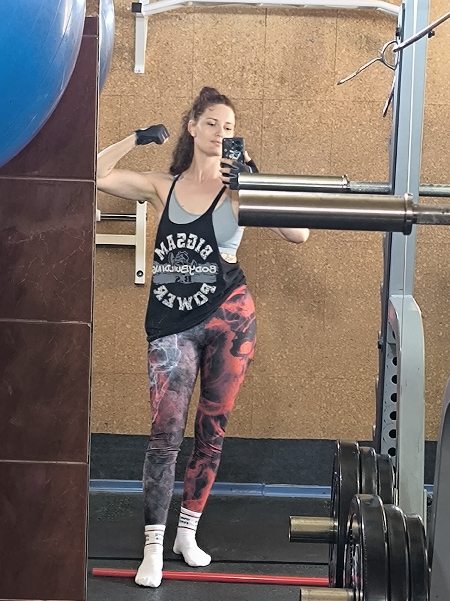 Woman's gym workout session documented in Saint Petersburg
