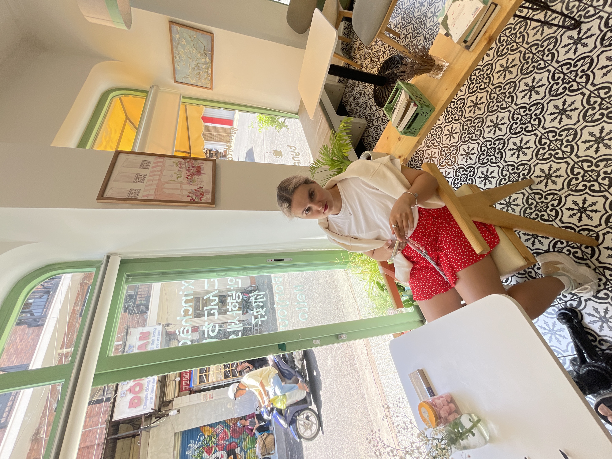Early morning cafe visit documented at Eyna Coffee, Da Lat