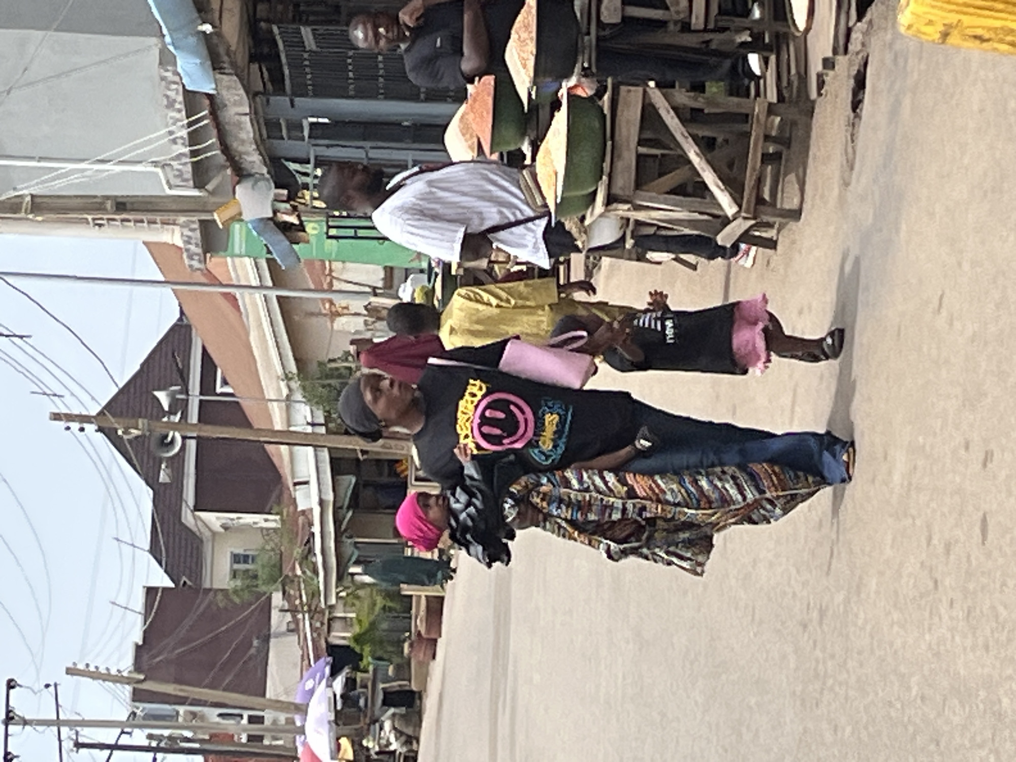 Afternoon street and market life in Jos, Nigeria