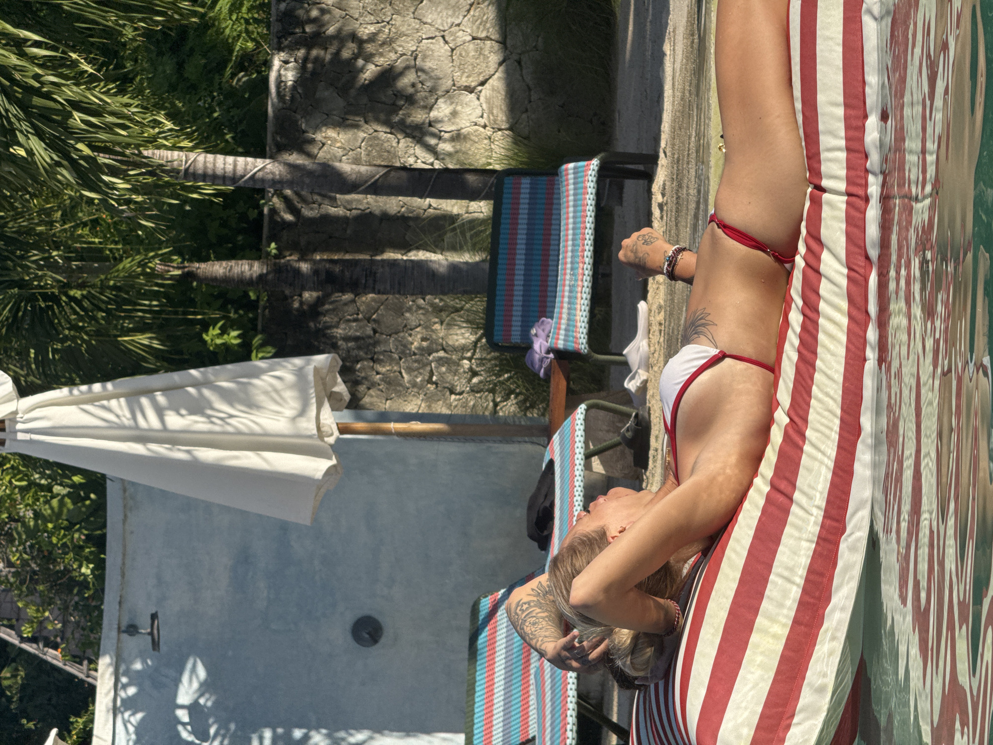 Morning pool party documented at Cactus venue, Nusa Penida