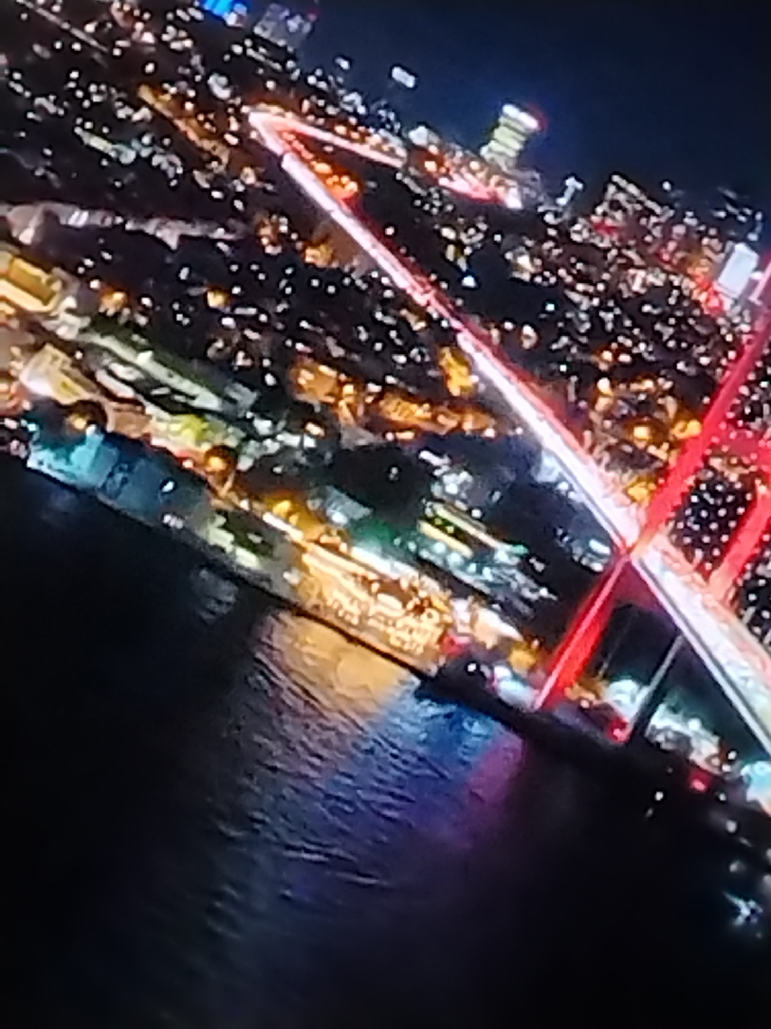 Nighttime city views and portrait captured during evening hours