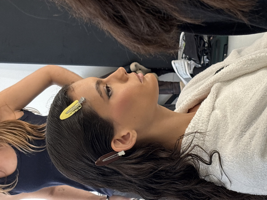 Fashion photoshoot captured behind-the-scenes at Paris studio