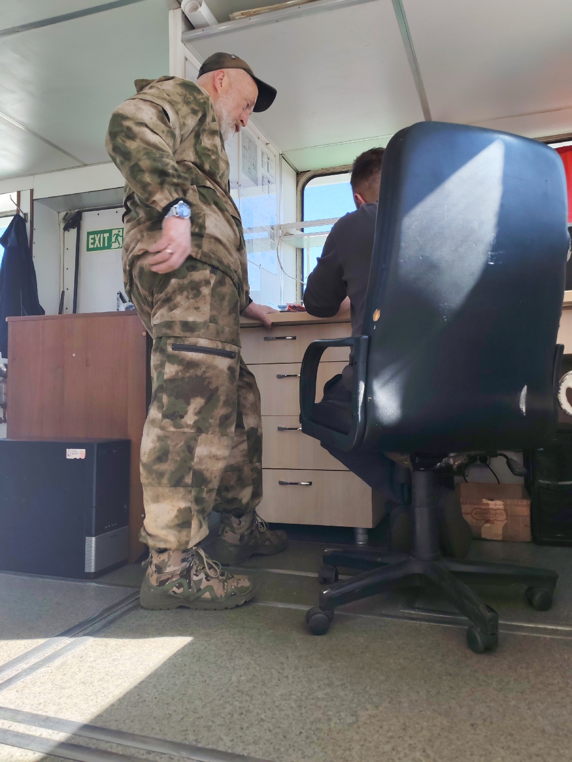 Maritime crew documented aboard vessel during morning operations