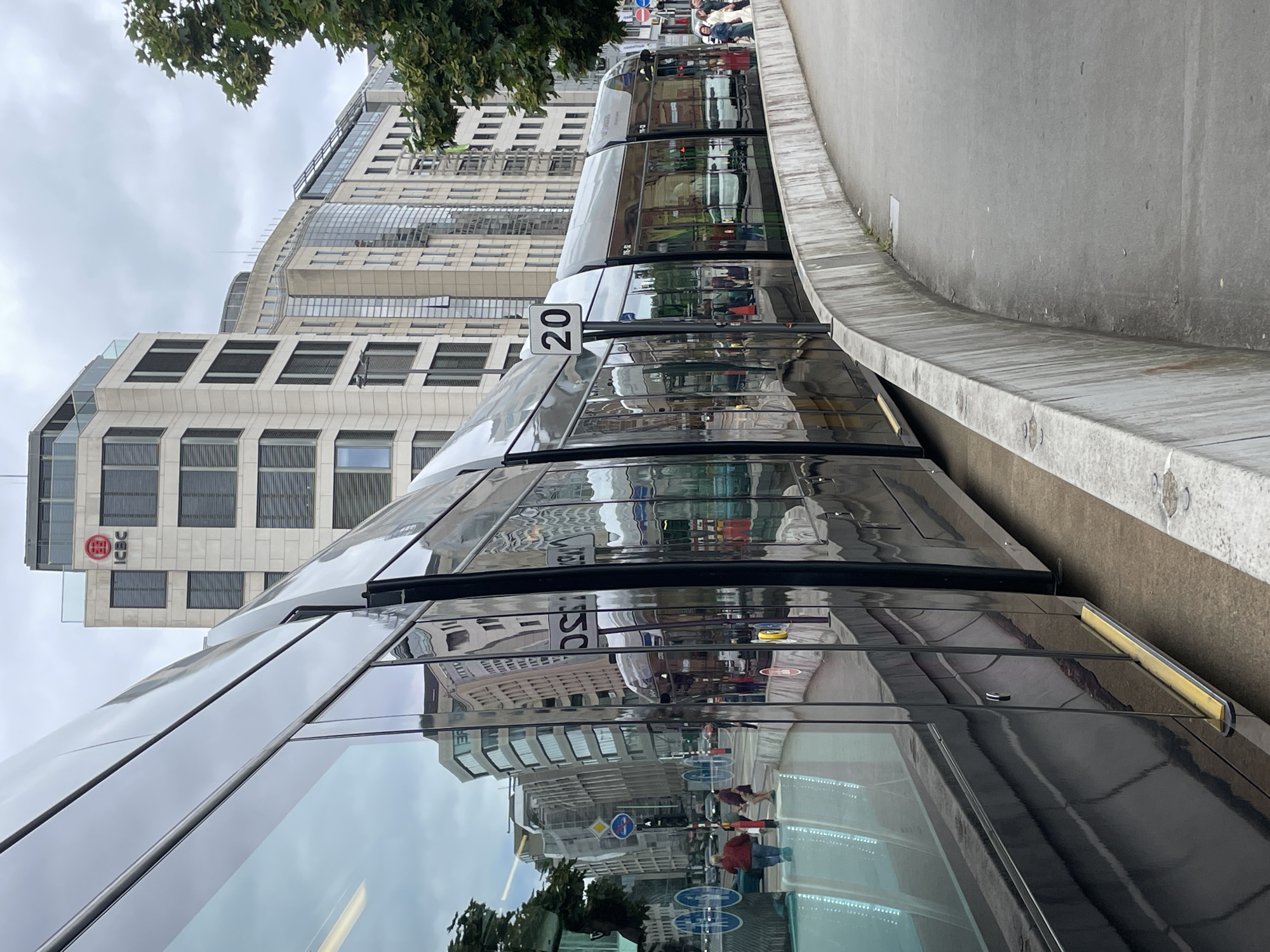 Morning urban transit and city views documented in Luxembourg