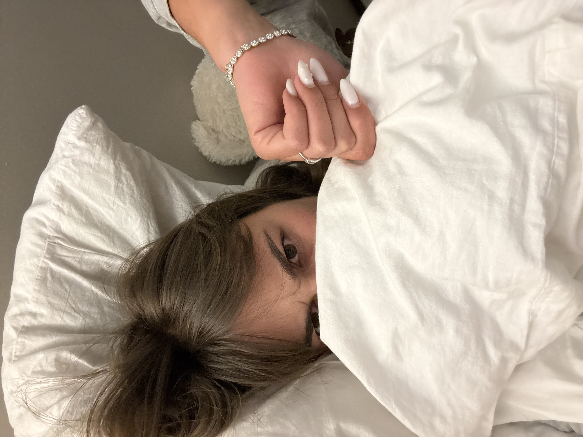 Evening bedroom moments documented in Veauchette, France