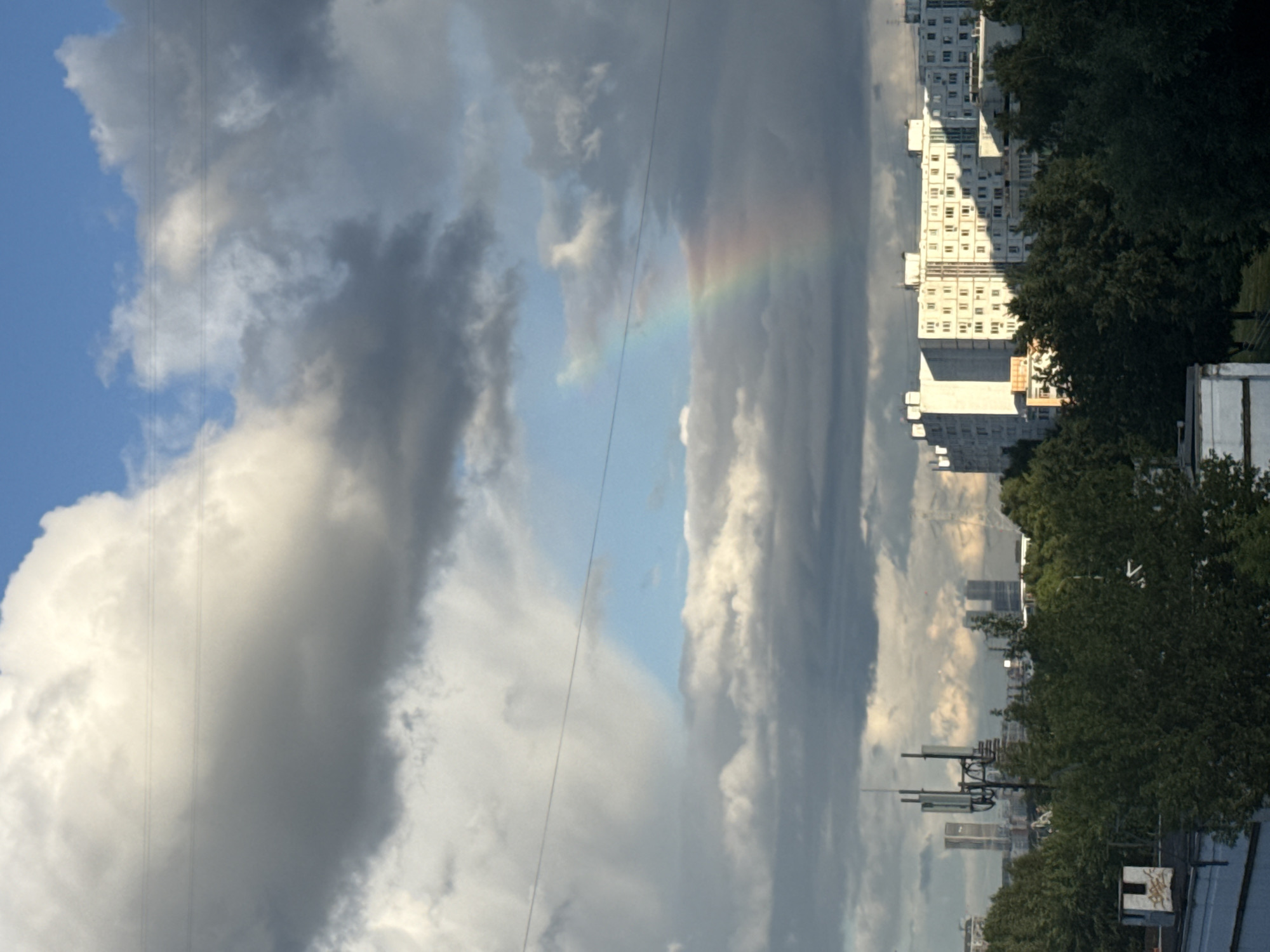 Inside a Moscow private clinic lab, rainbow breaks through outside