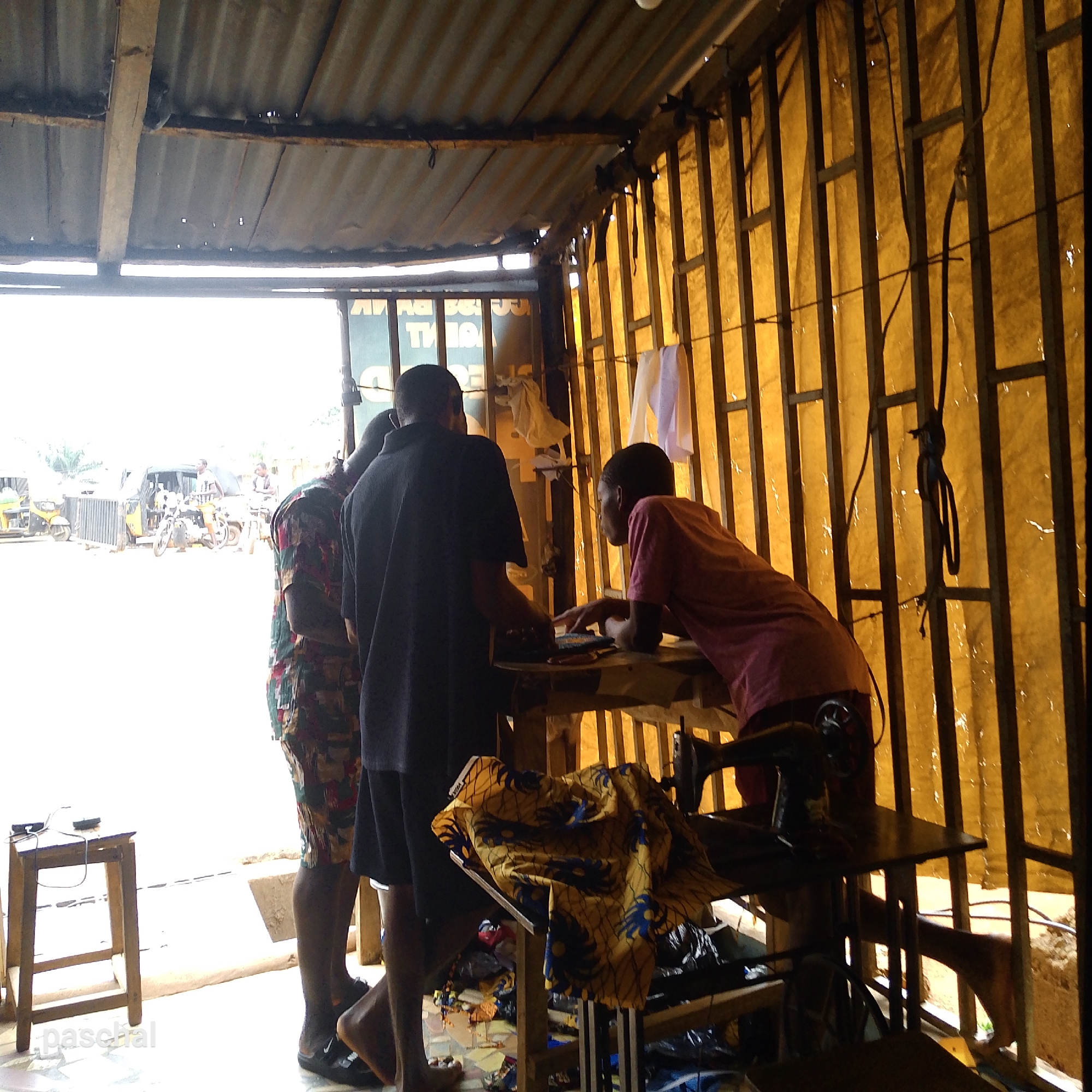Daily life documented in Nigerian village workshop and streets