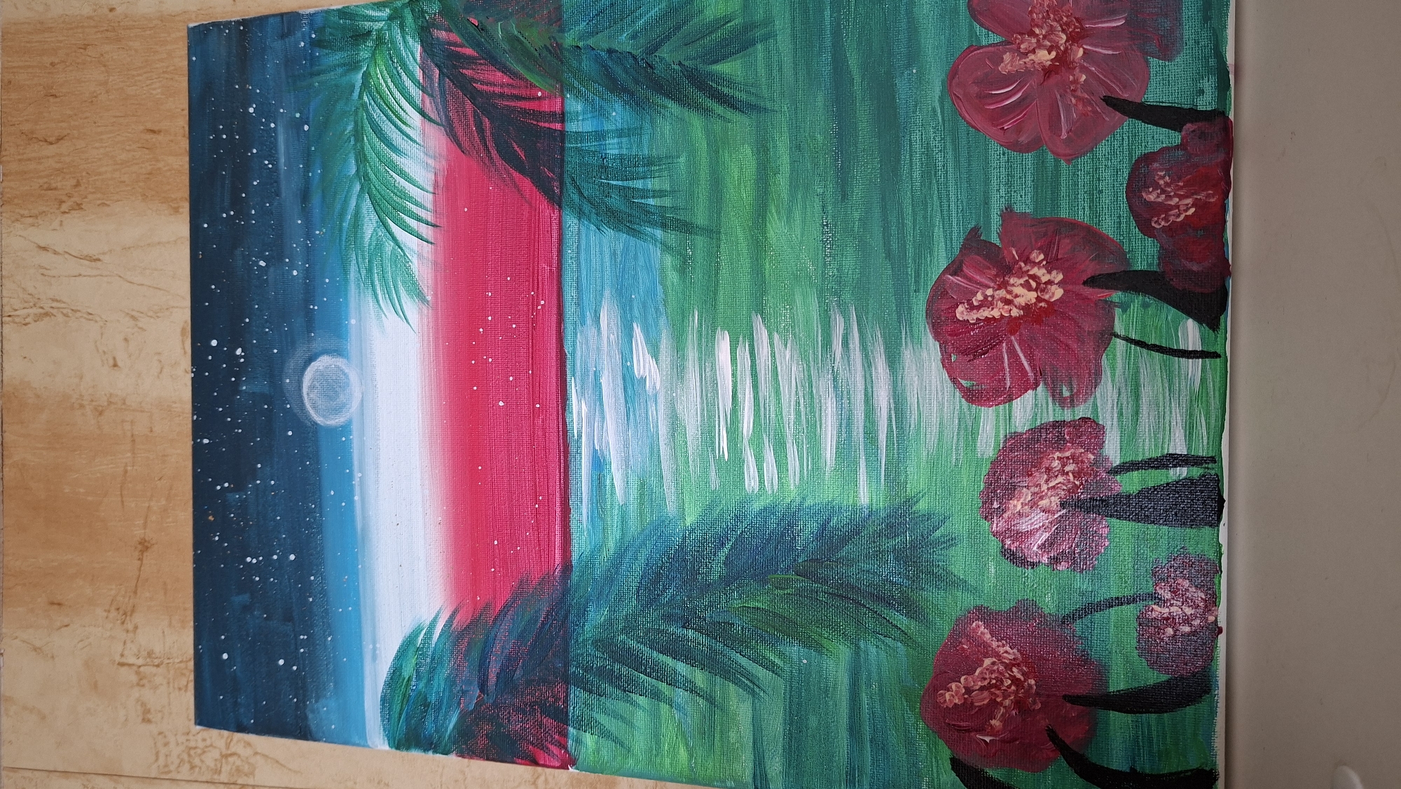 Art and selfie photographed in Russian village