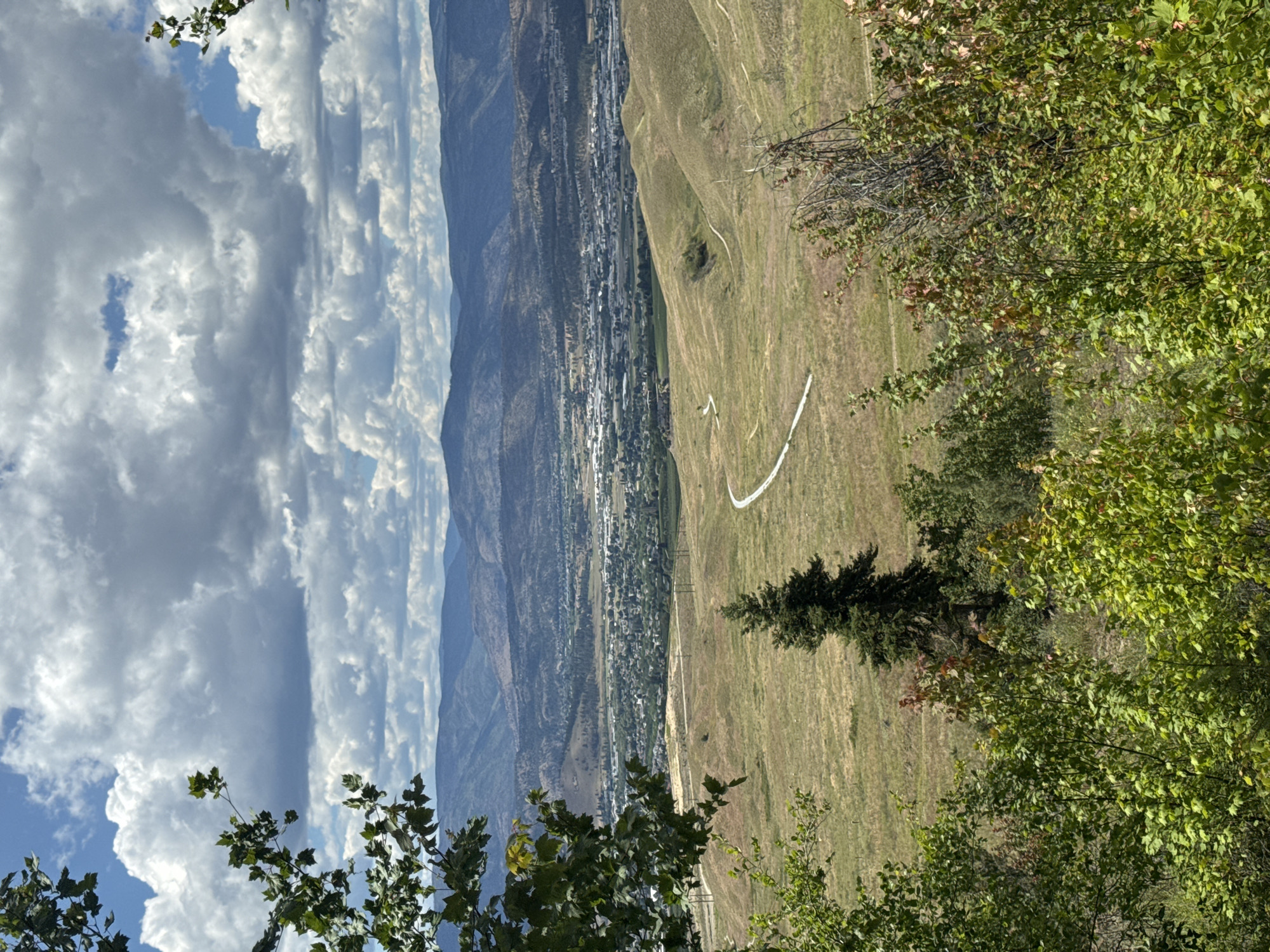 Valley views from a hilltop in the Okanagan, midsummer evening