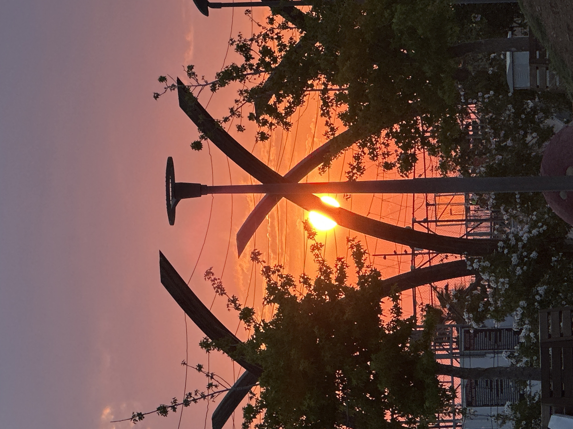 Fethiye residents enjoy vibrant sunset during evening recreation activities