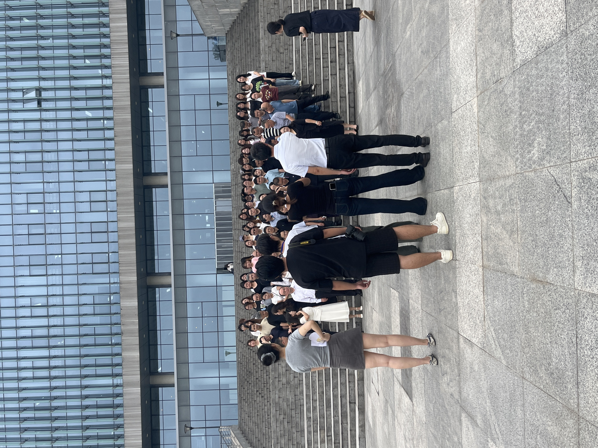 Group gathering and outdoor scenes at a Jiangjin park campus