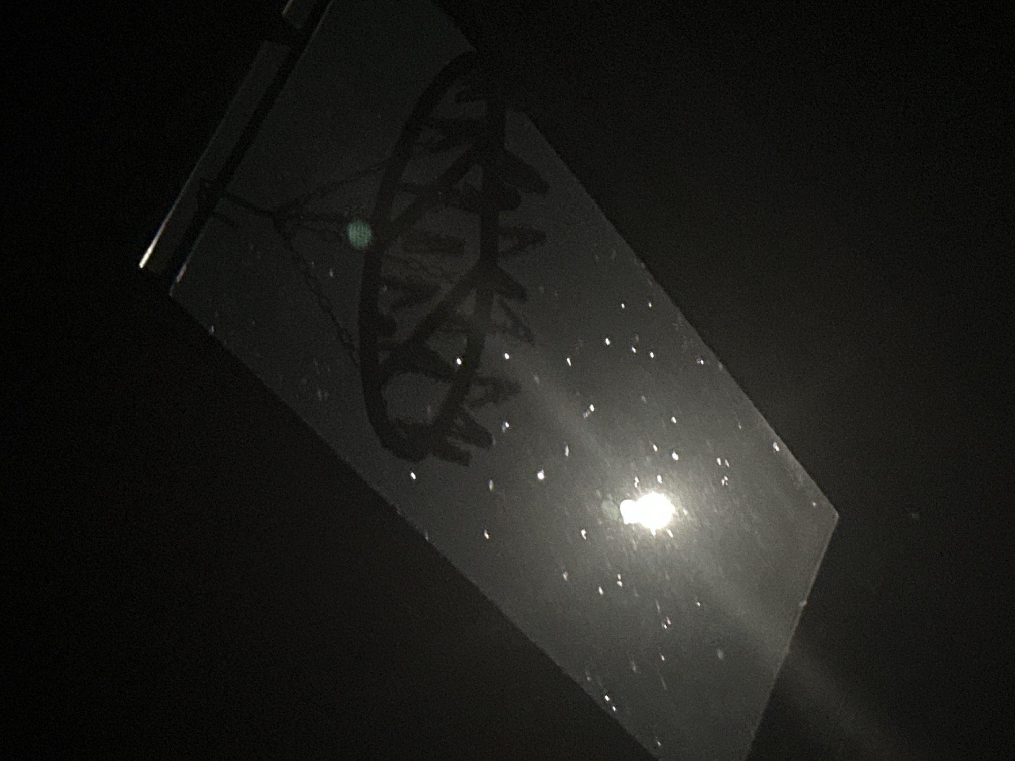 Nighttime reflections of Ferris wheel captured in Reading