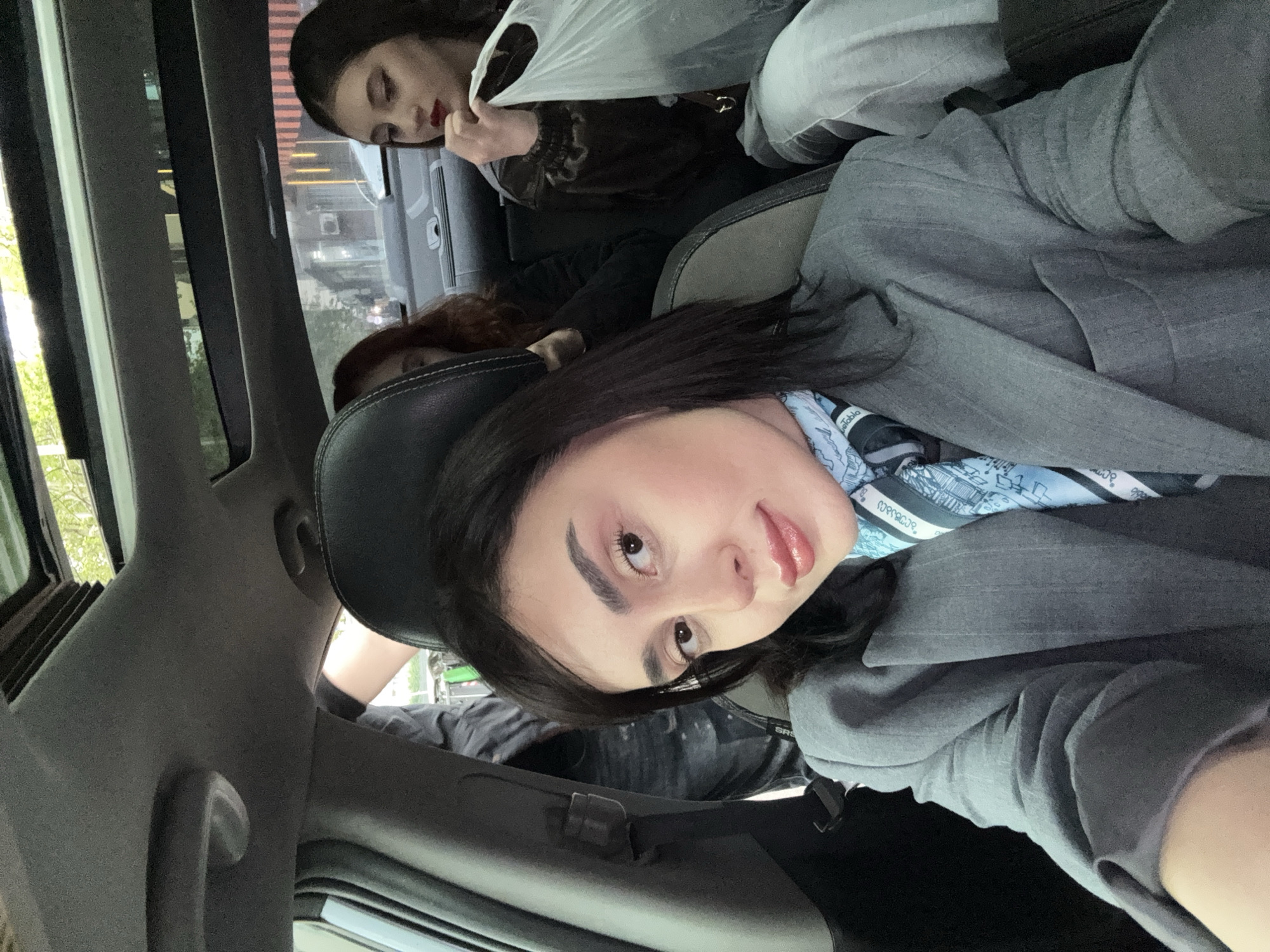 Women travel through central Tbilisi during afternoon hours