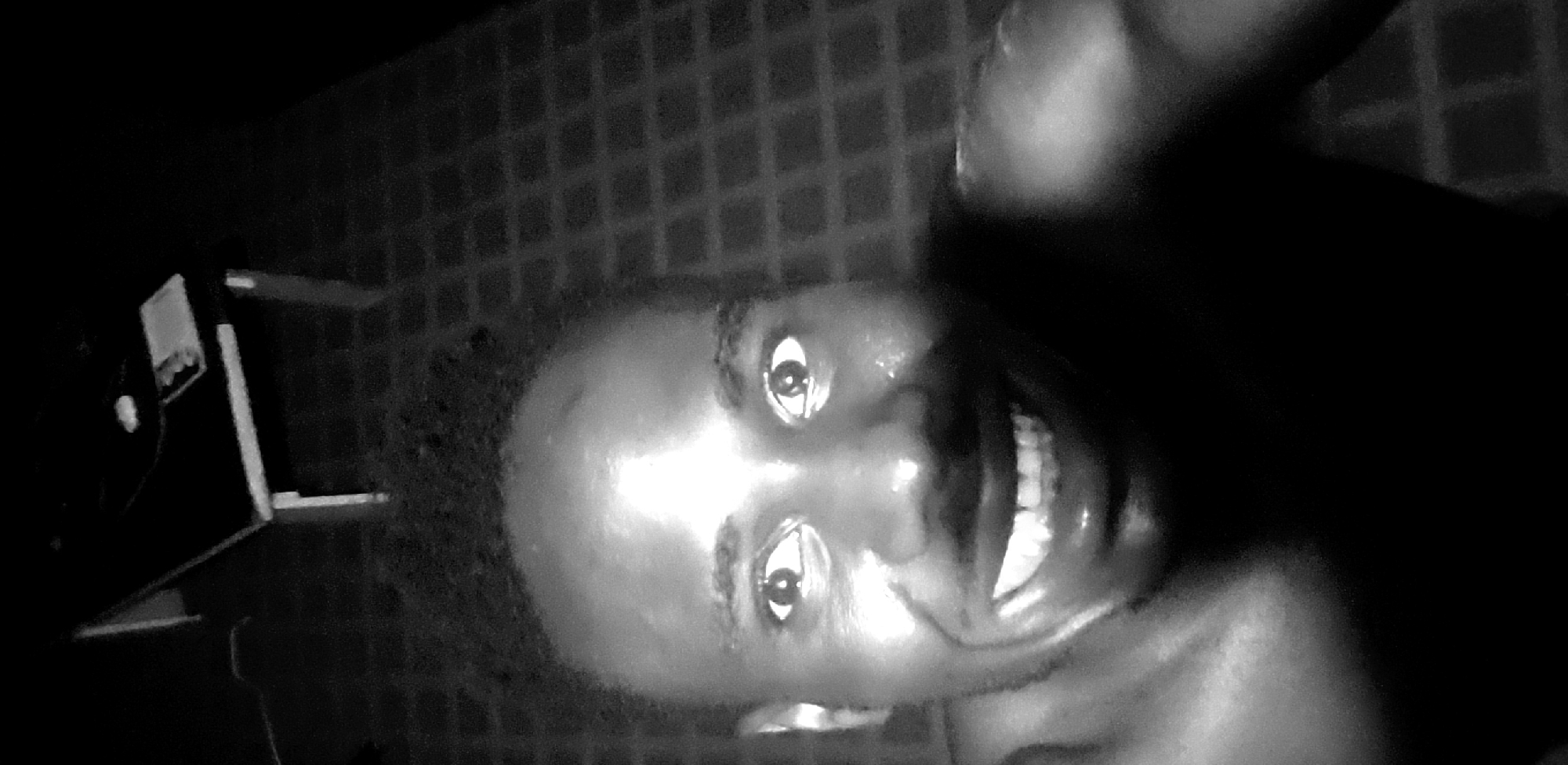 Person takes selfies in Narayi, Nigeria late evening