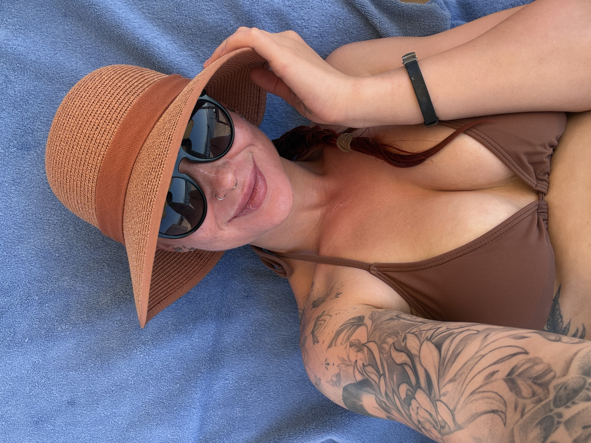 Lazy beach morning on a Sharm El Sheikh sun lounger