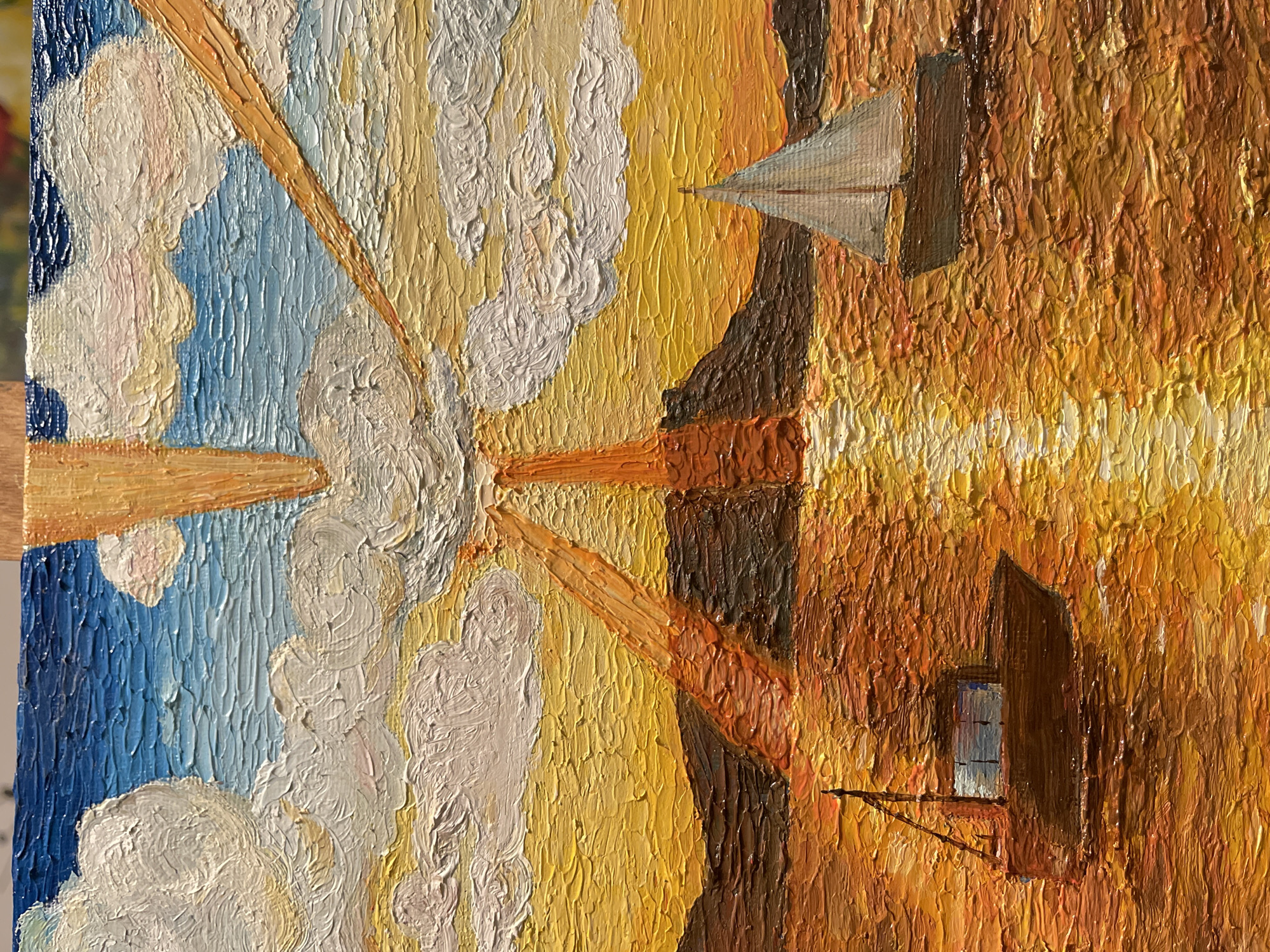 Oil painting with thick impasto documented in Maidstone