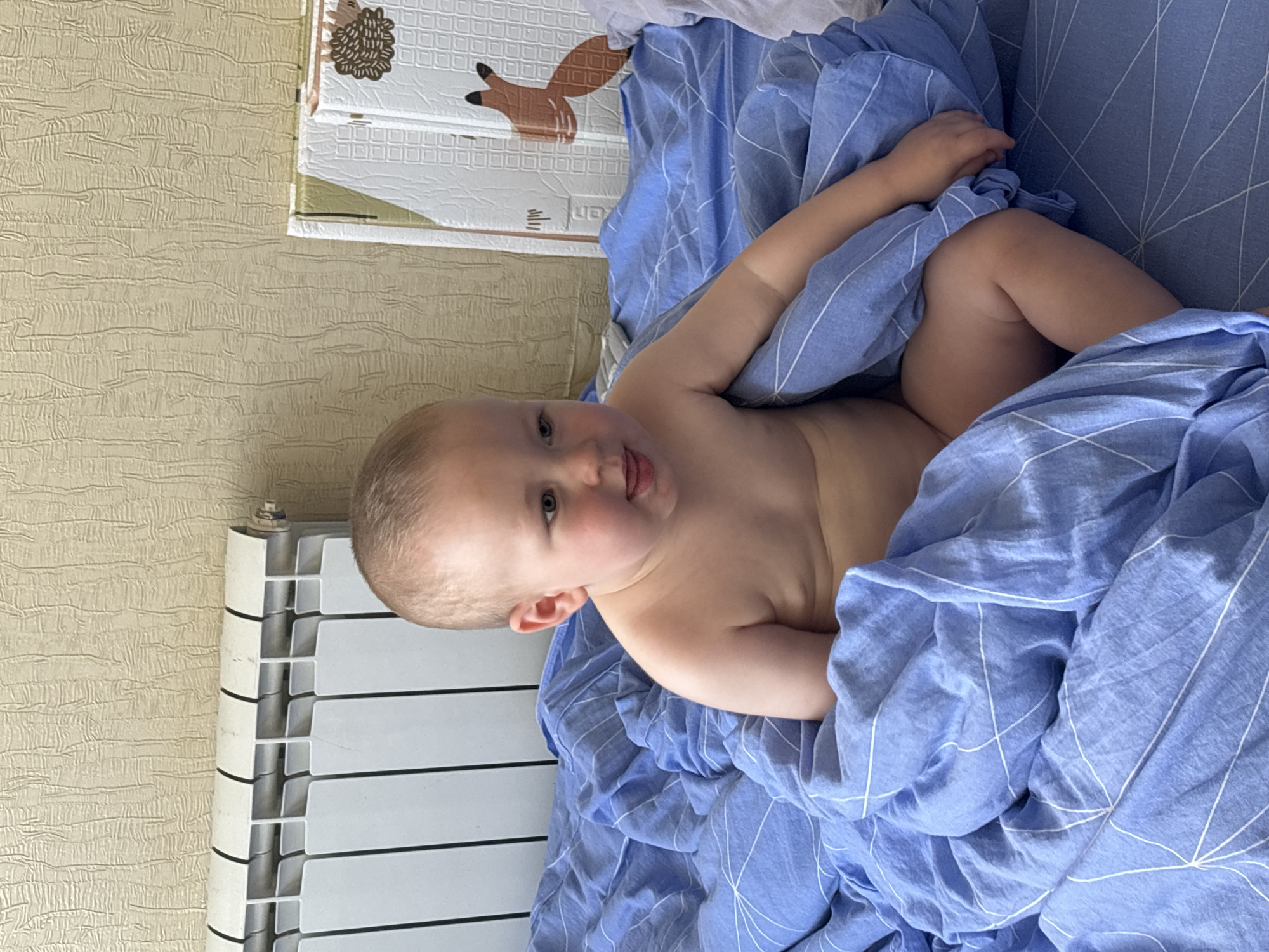Baby naps and chanterelles arrive on a home afternoon in Russia