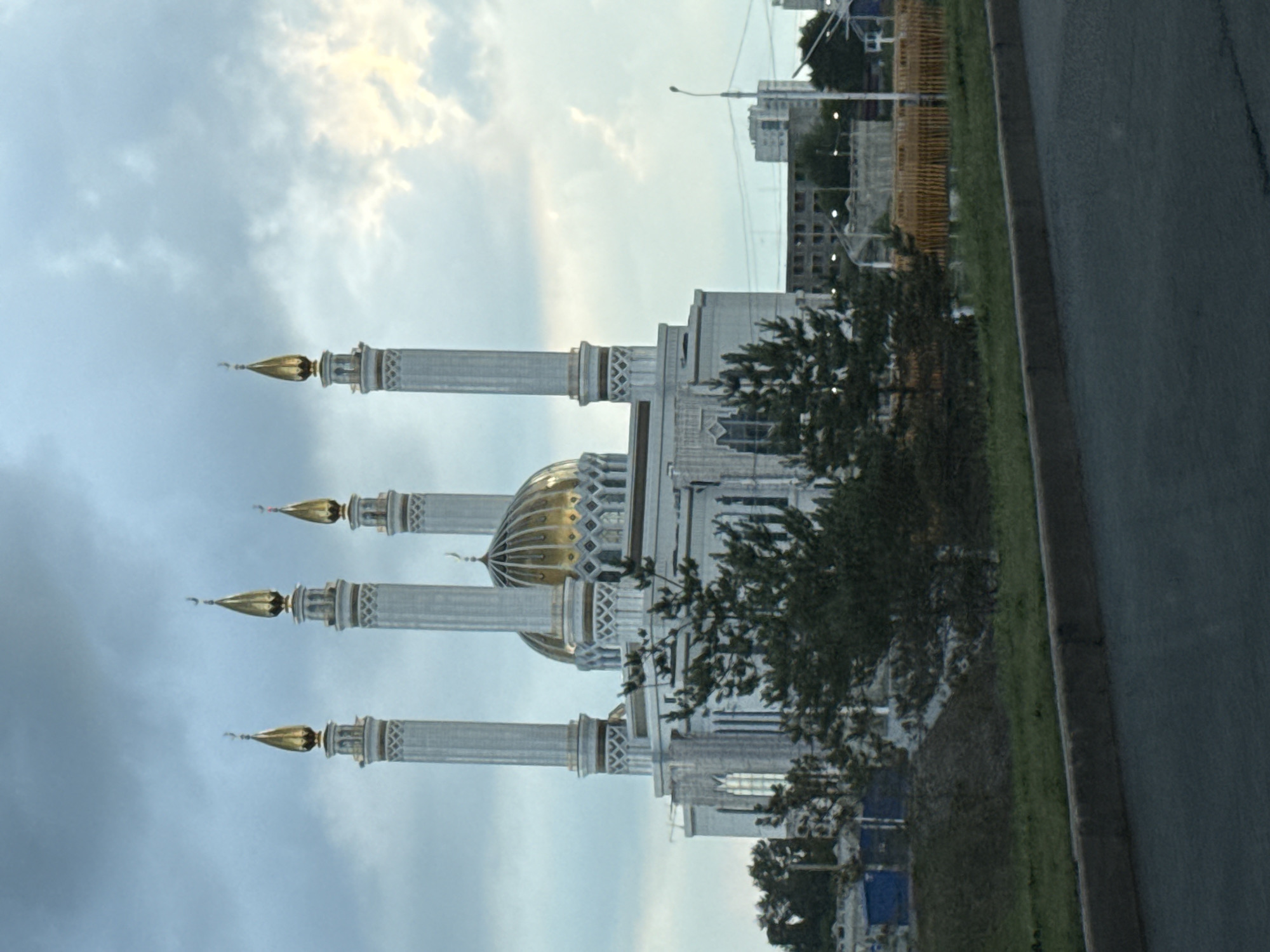 Ar-Rahim Mosque observed under overcast skies in Ufa, Russia