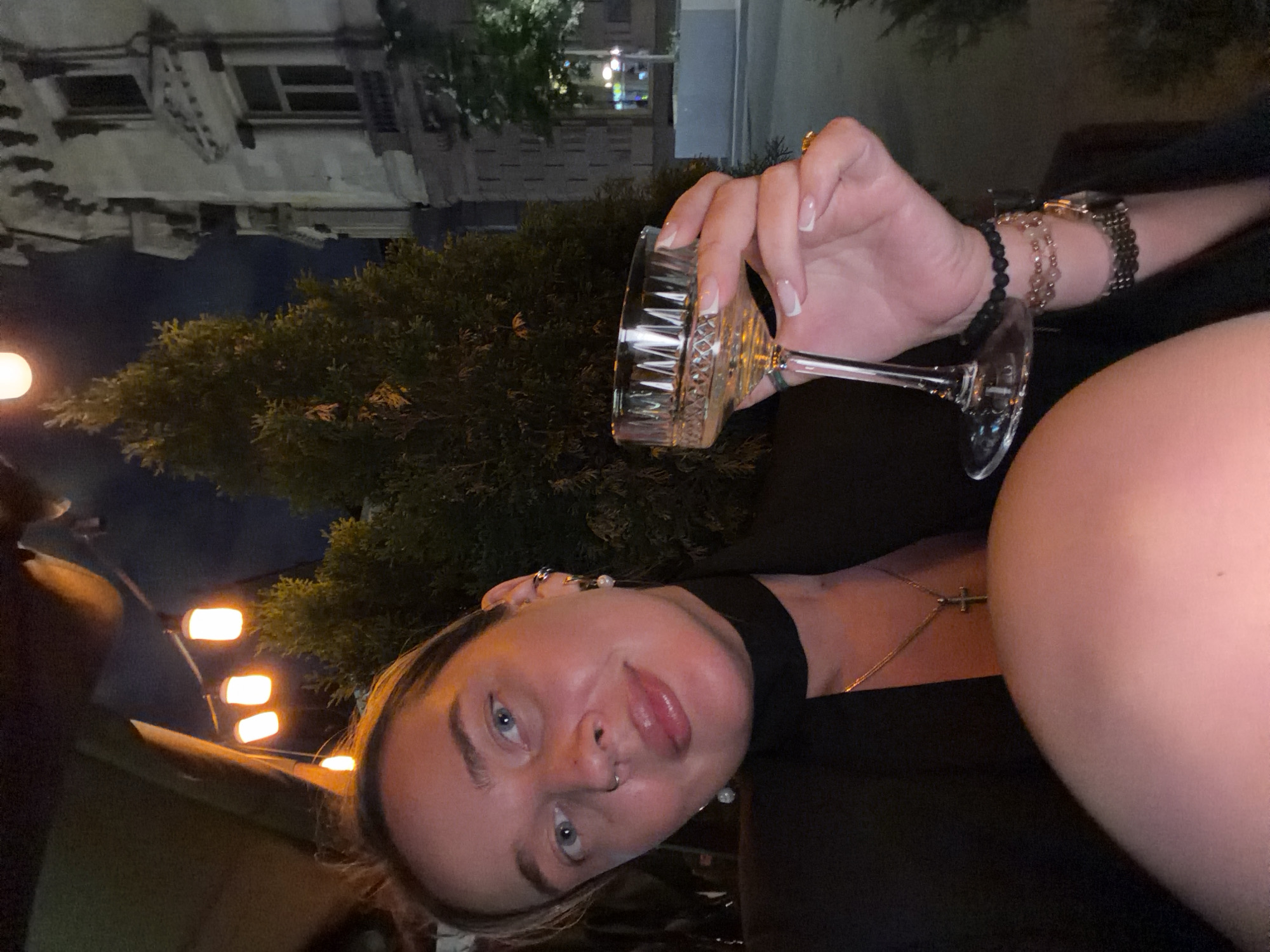 Women enjoy evening drinks and dining at Moscow outdoor venue