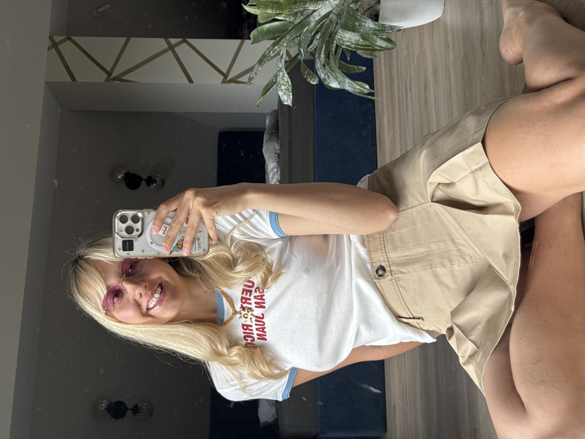 Mirror selfies in Carnikava, Latvia, capturing a summer look