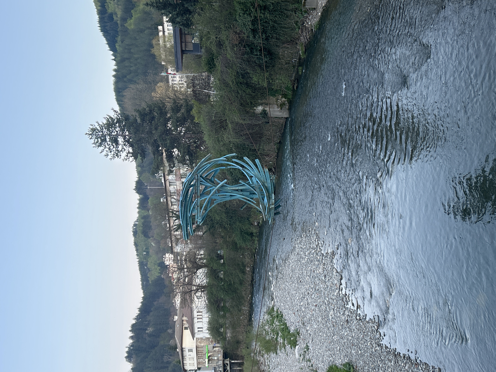 Evening scenes documented across Zlatograd, Bulgaria including sculpture, streets