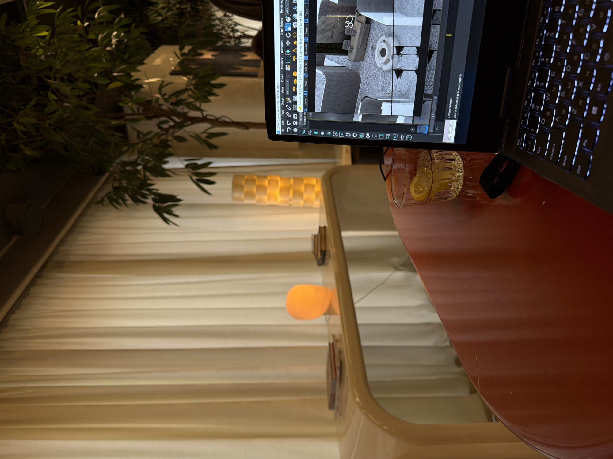 Designer works on 3D architectural renderings in Yerevan workspace