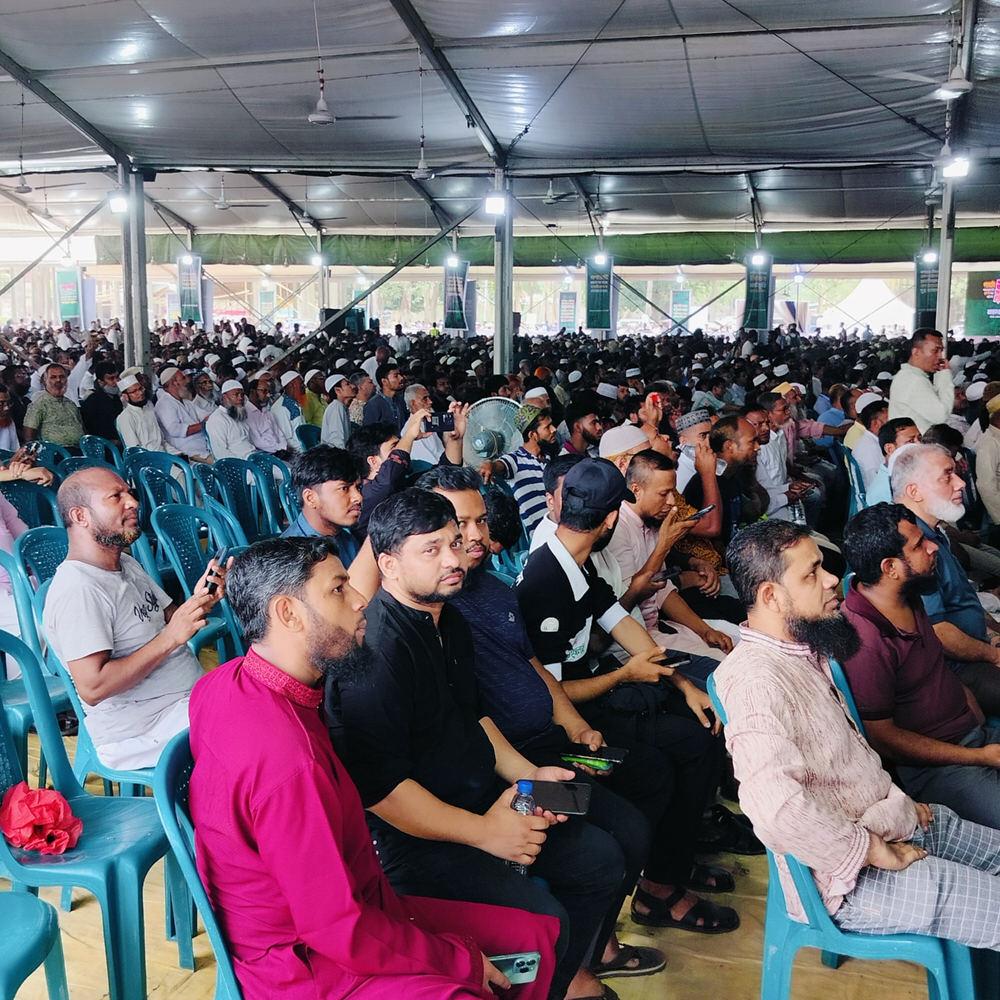 Large gathering views LED displays in Dhaka tent structure