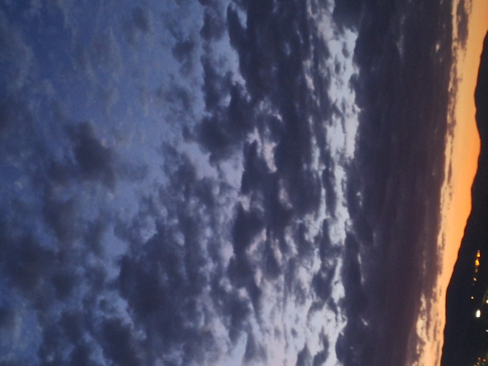 Dramatic twilight sky photographed over Blagoevgrad mountains