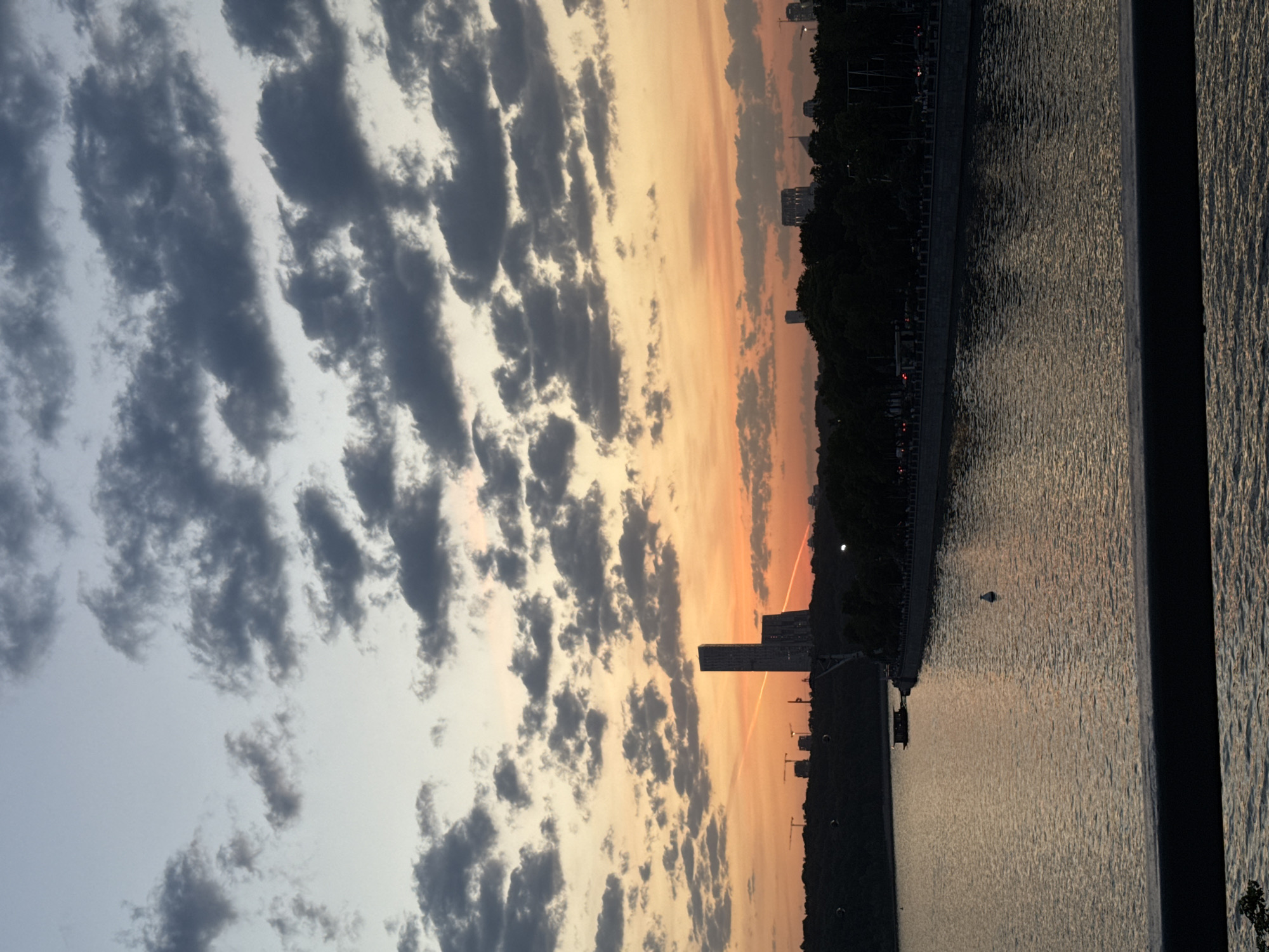 Sunset observed along Moskva River in Moscow