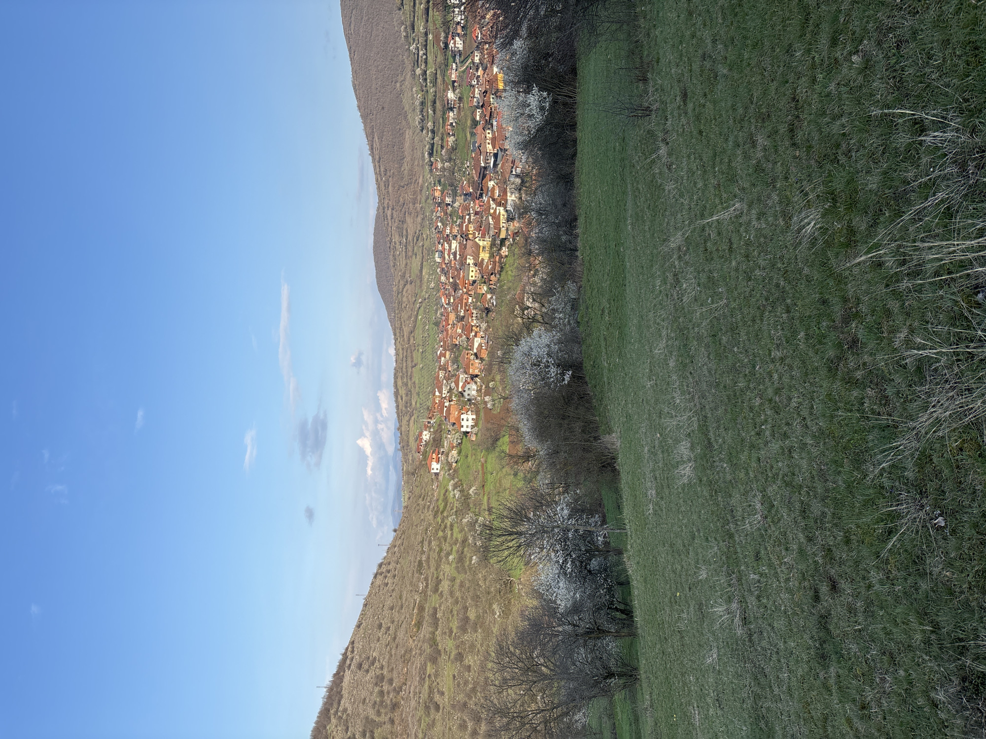 Hillside village landscape documented in Galata, Bulgaria