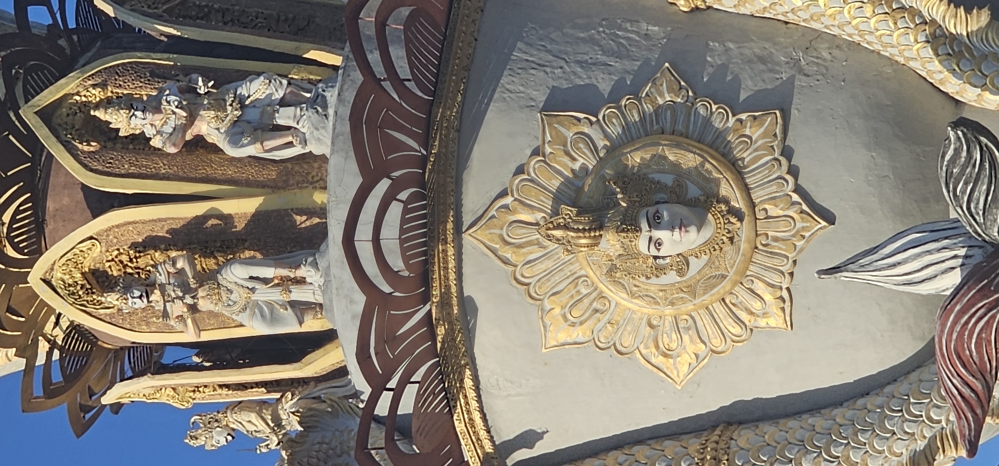 Witness documents ornate temple architecture in Denpasar, Indonesia