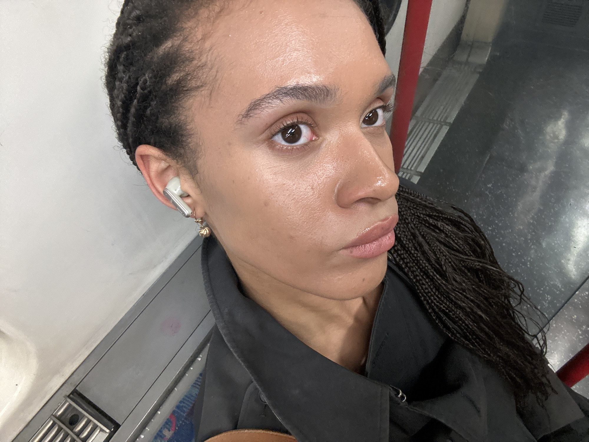 Evening commuter observed on London Underground train