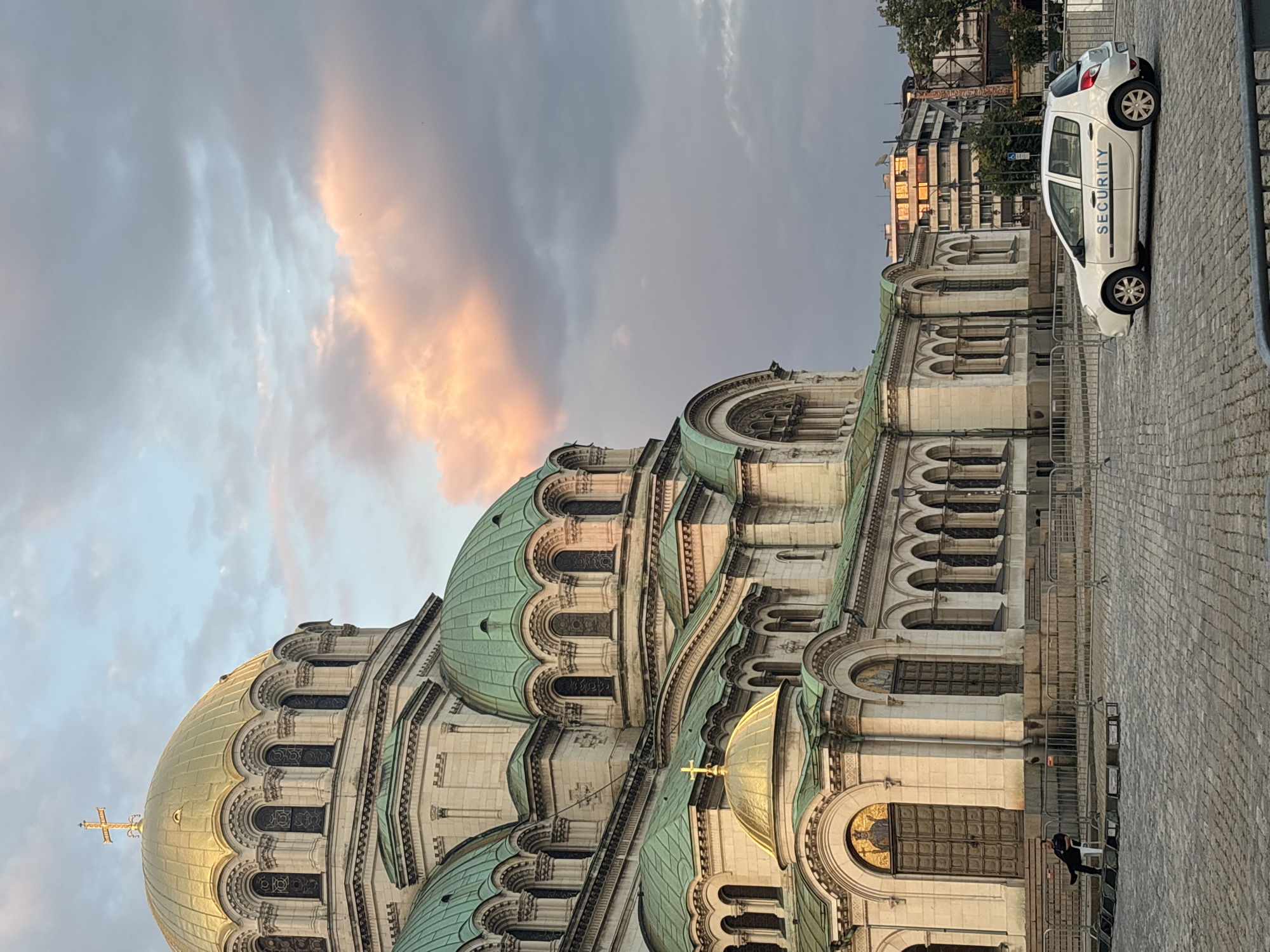 Alexander Nevsky Cathedral's gold and green domes, Sofia