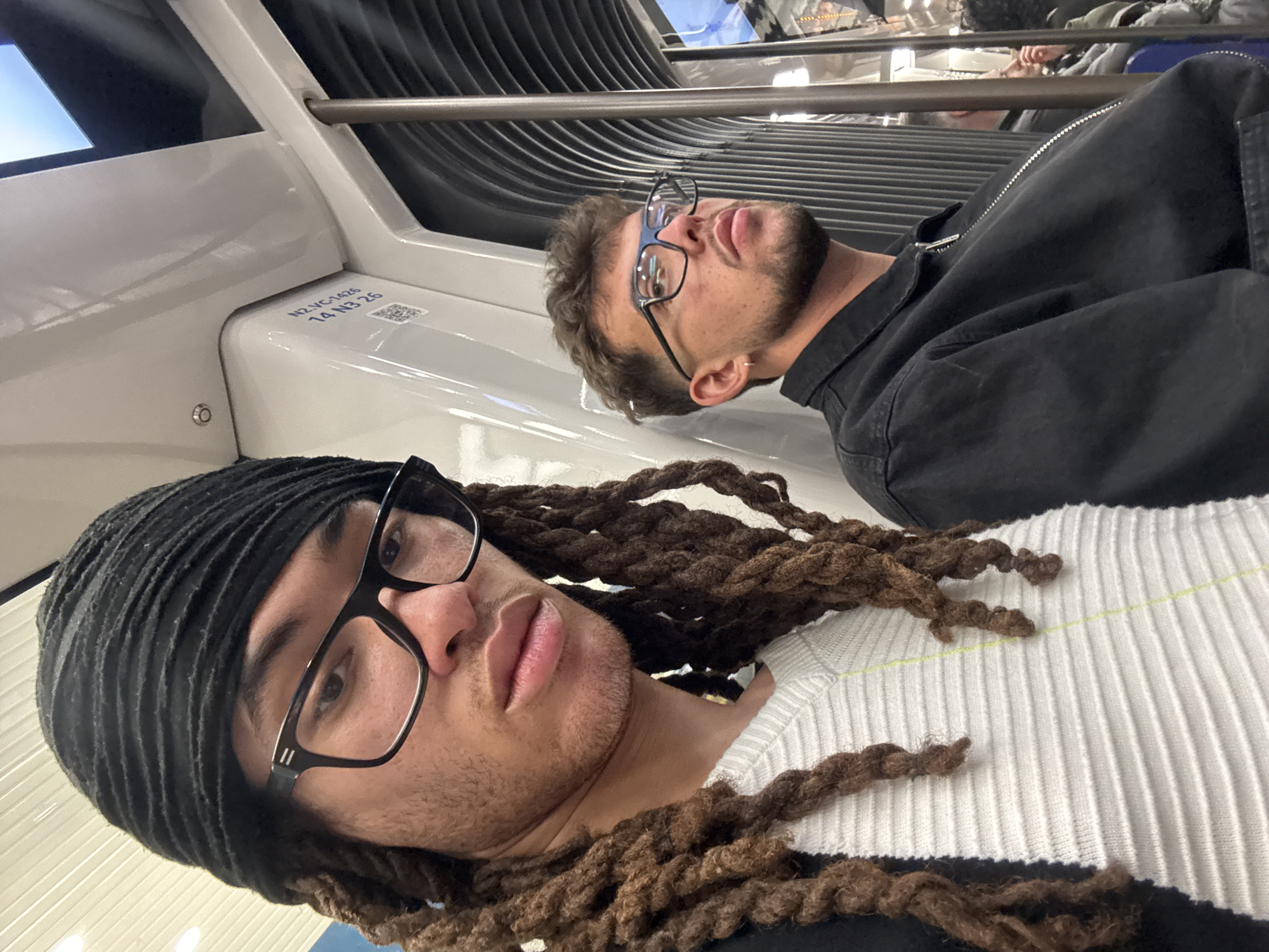 Two passengers spotted on Paris public transport Thursday evening
