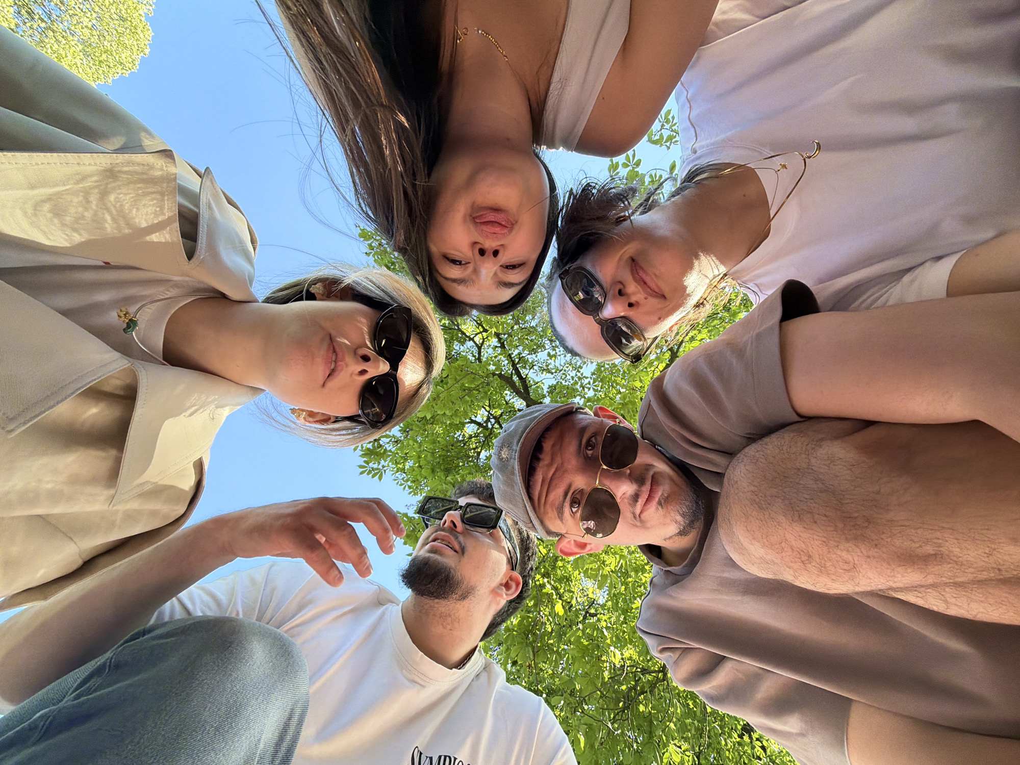 Friends gather for sunny afternoon picnic in Sofia park