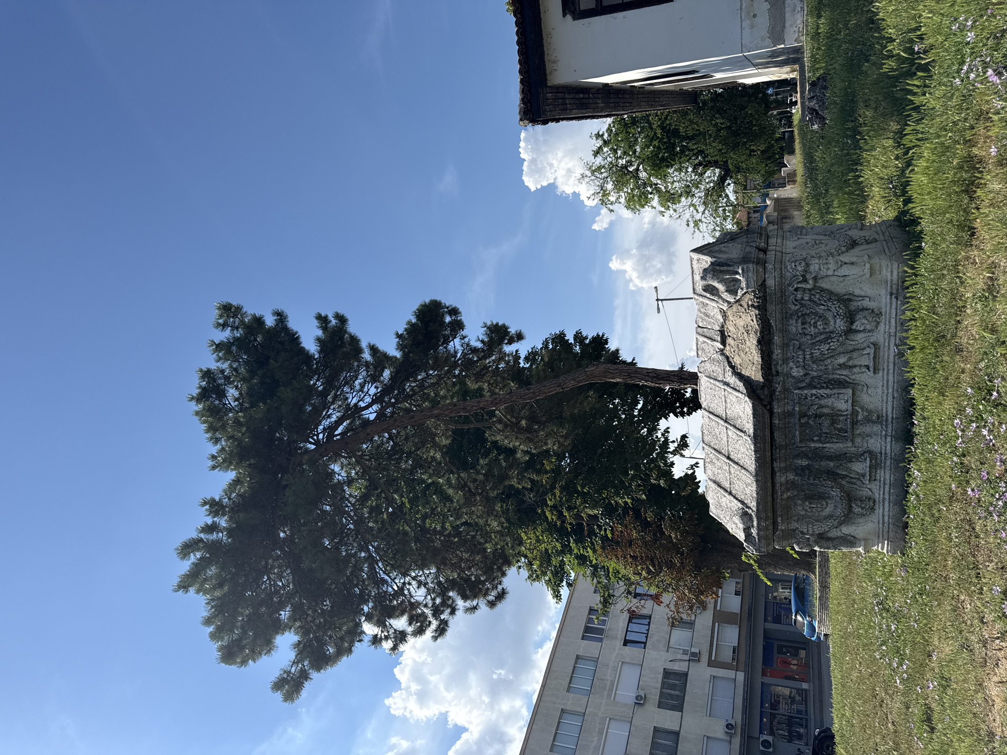 Sunny afternoon in Vidin's historic square, Bulgaria