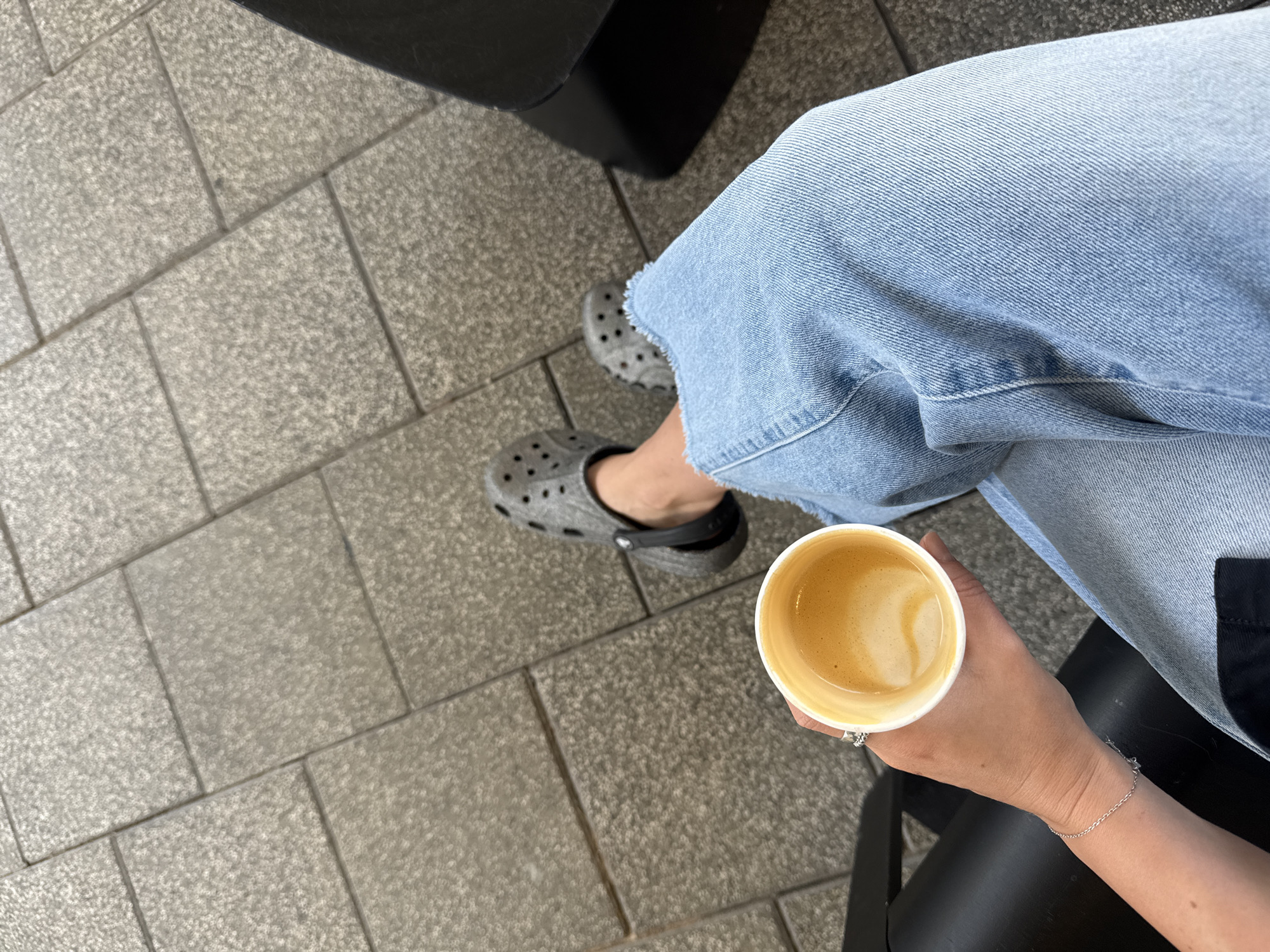 Morning coffee and selfies captured in Tel Aviv