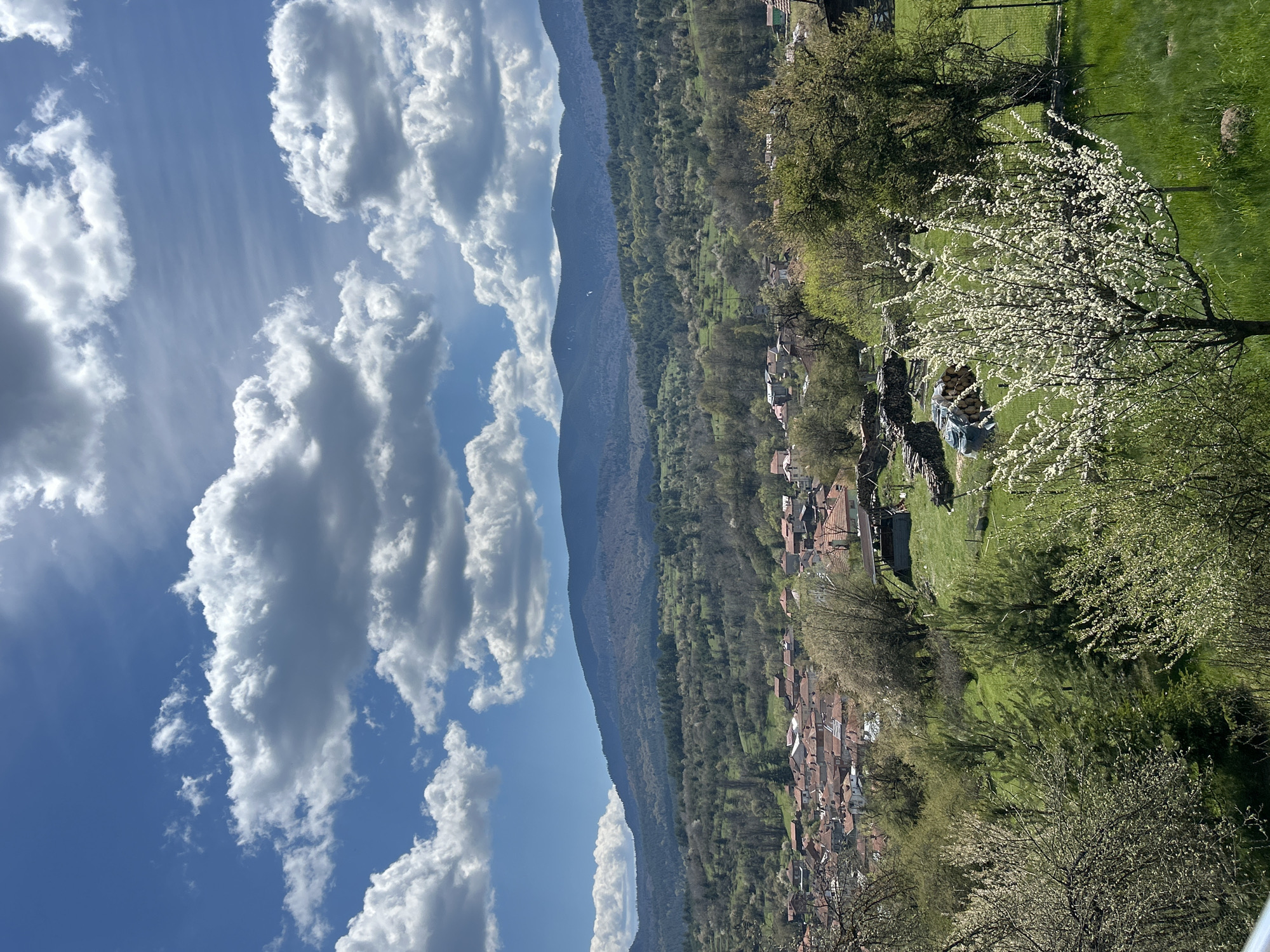 Spring day scenes captured in Bulgarian mountain village
