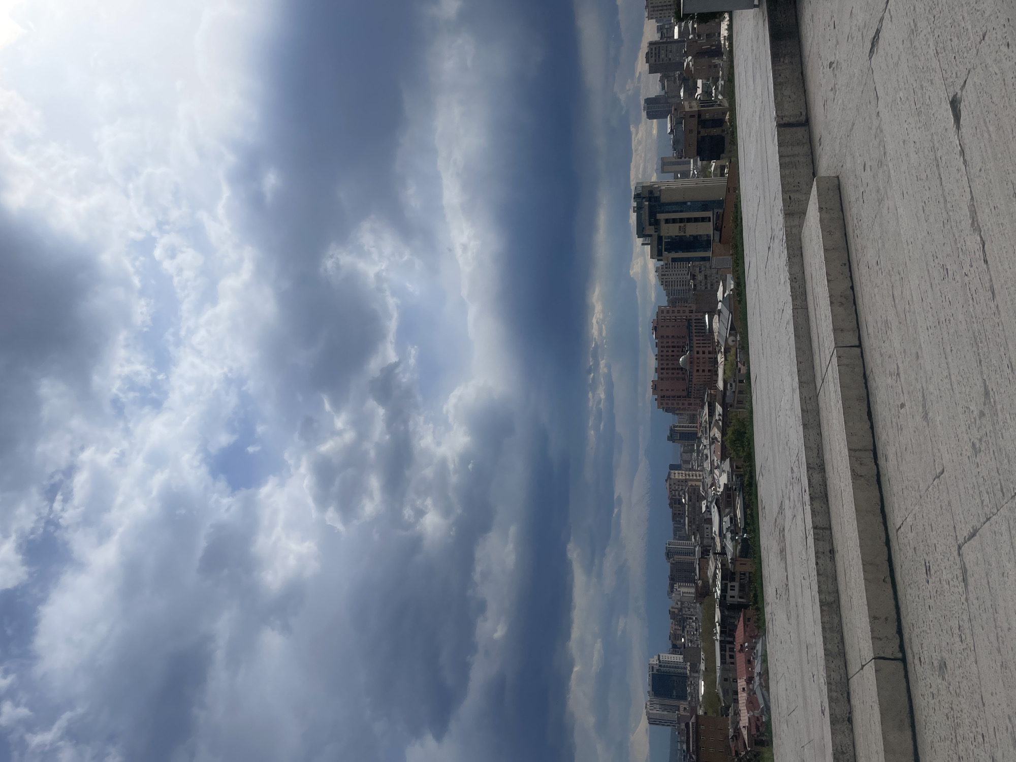 Dramatic clouds photographed over Yerevan from elevated viewpoints