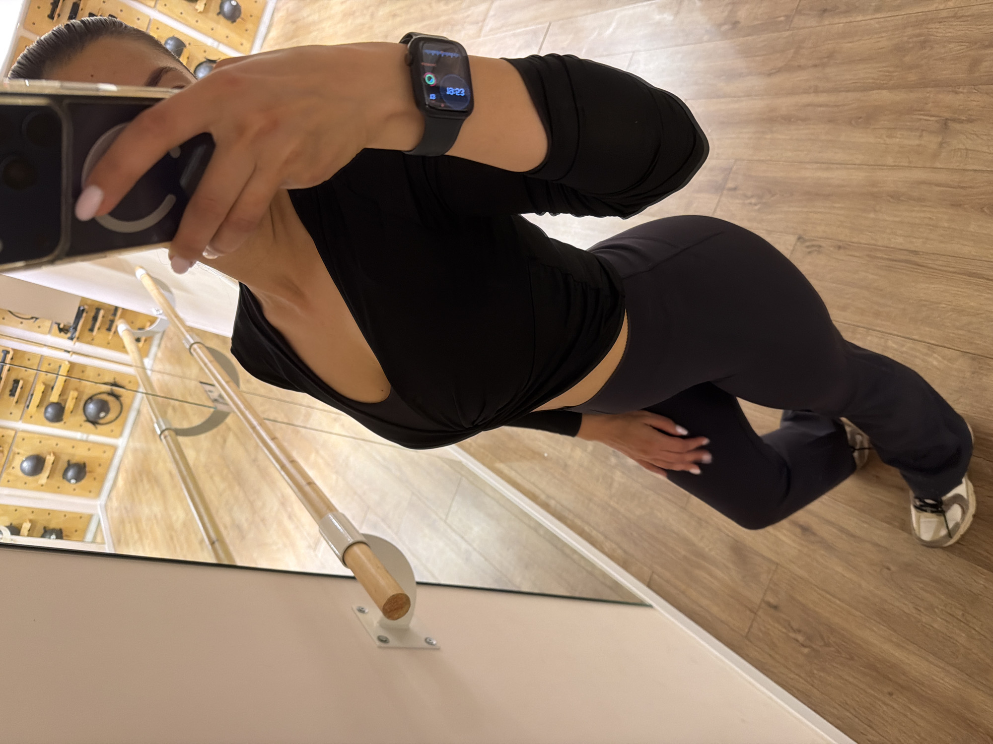 Person takes selfie in Tel-Aviv dance studio