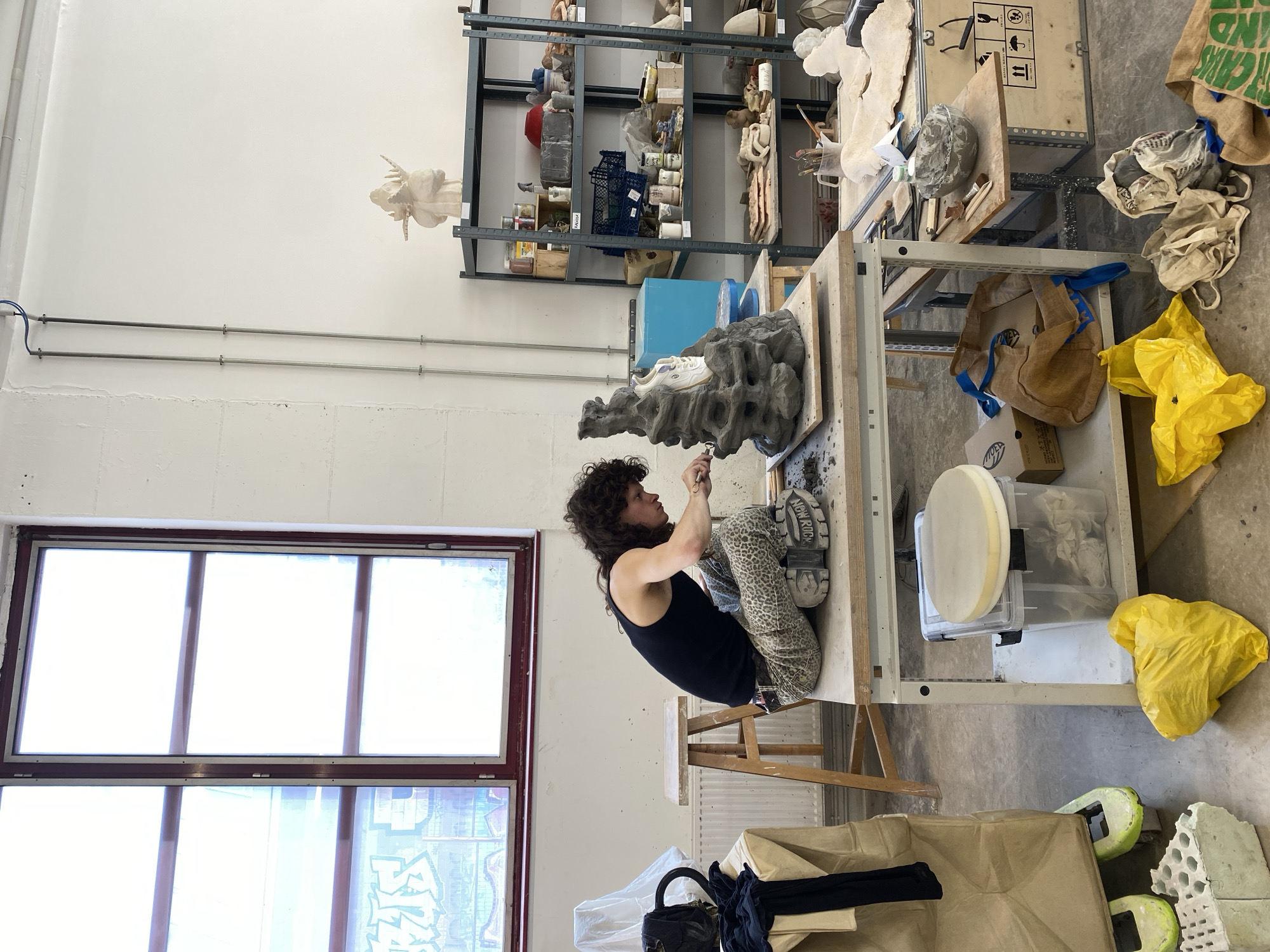 Artist studio documented in Saint-Ouen-sur-Seine during daytime hours