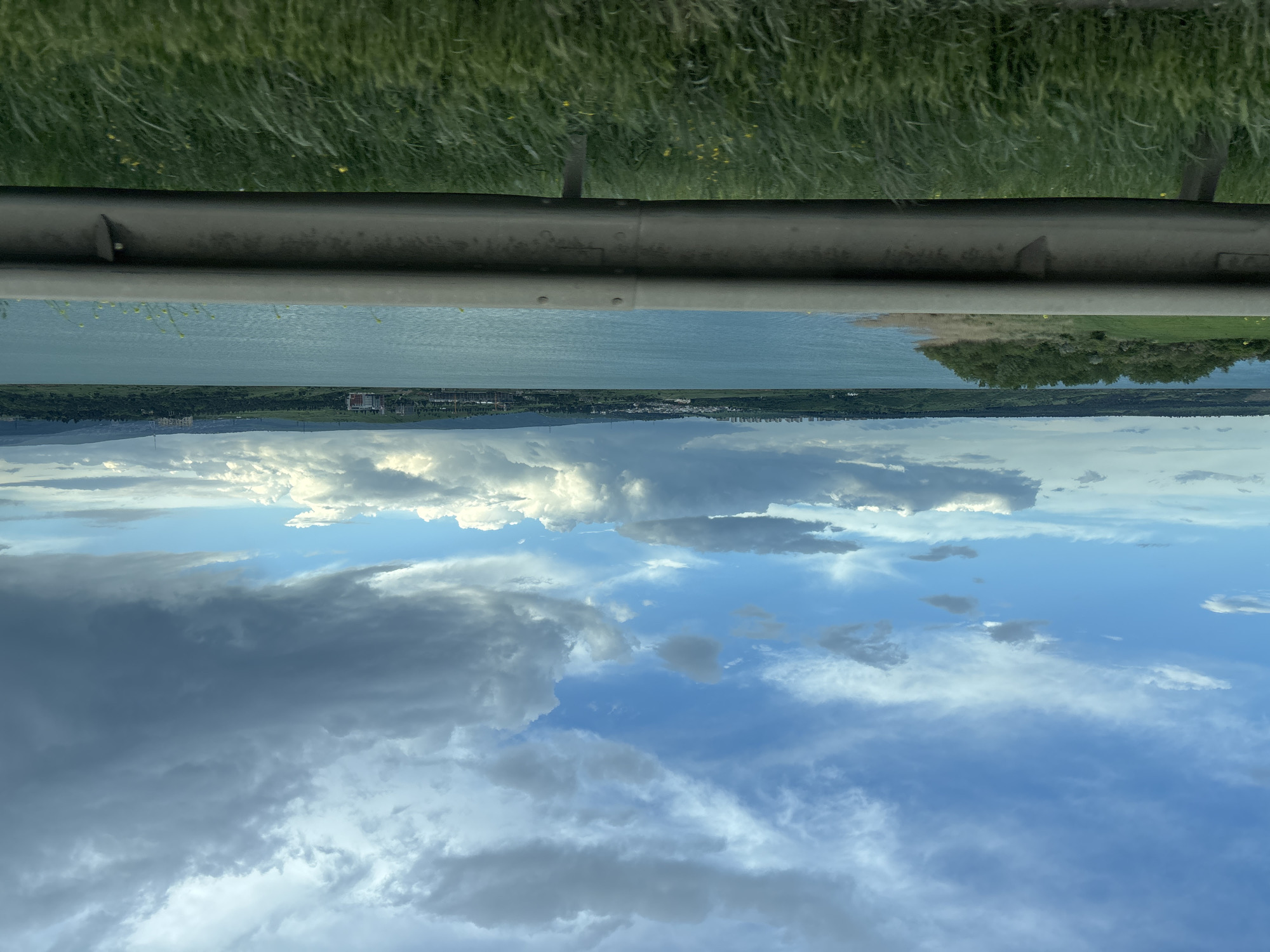 Roadside landscape views captured near Tbilisi waterway
