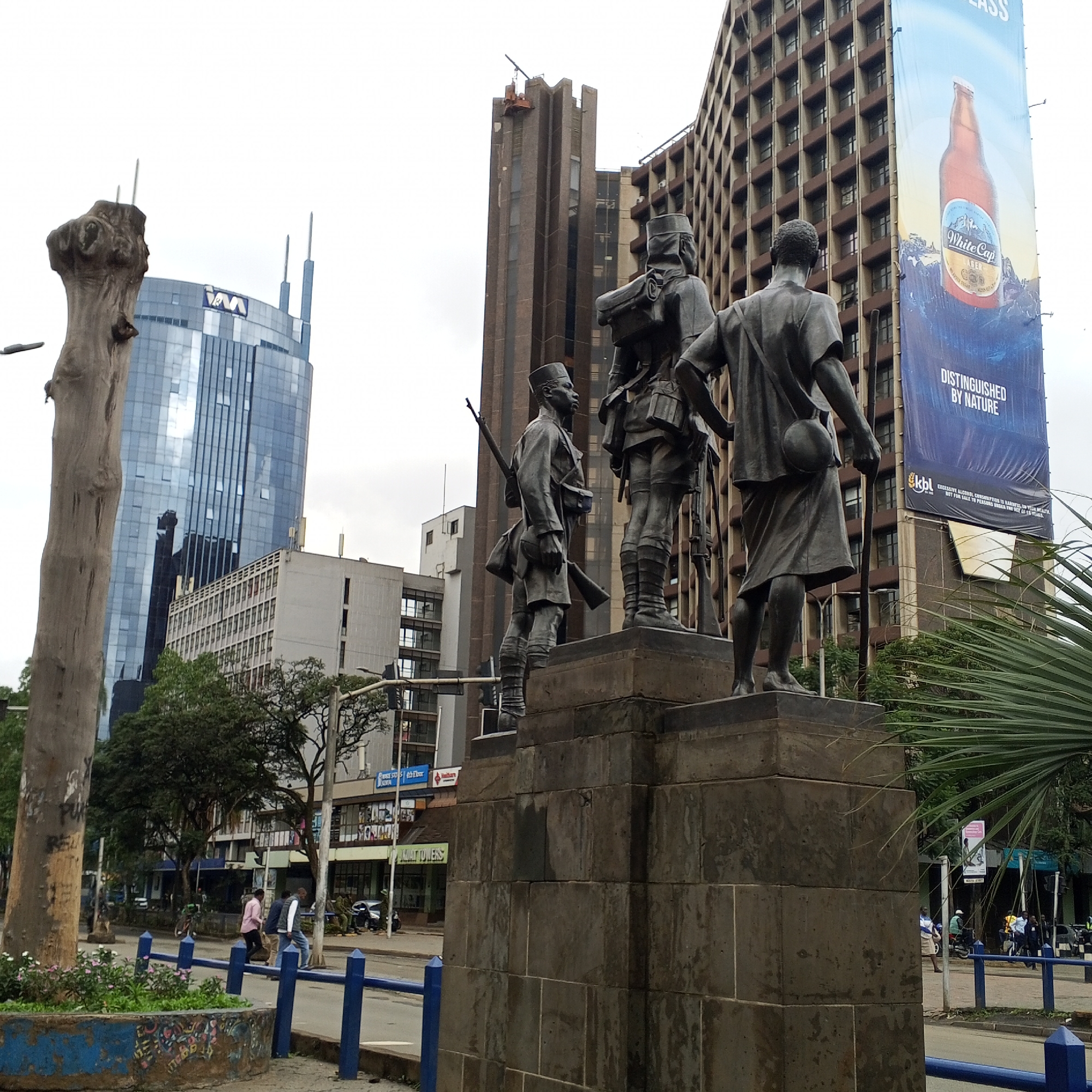 Morning street life documented around Nairobi's Askari Monument area