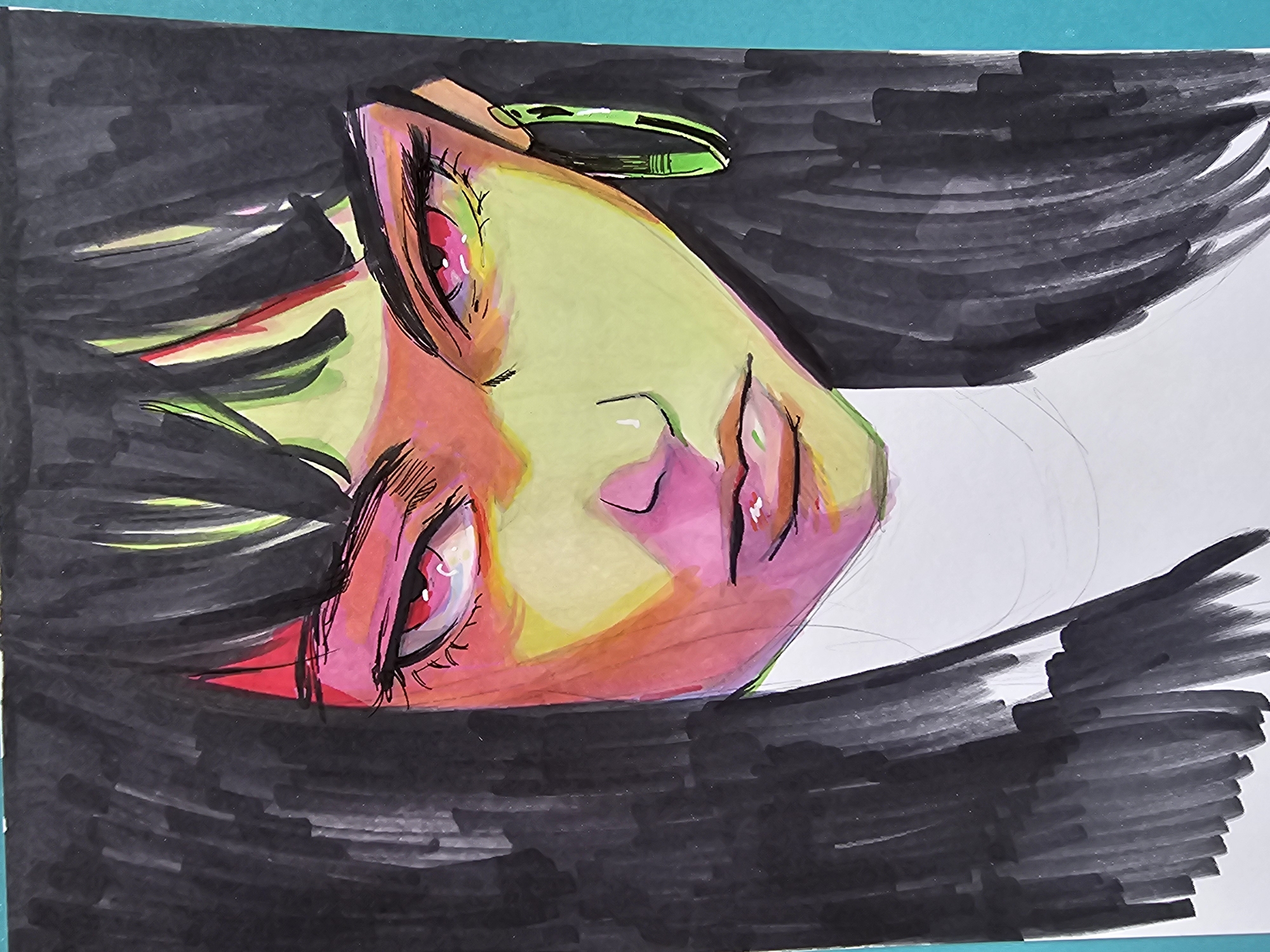 Artist creates colorful character sketches in Burgas sketchbook