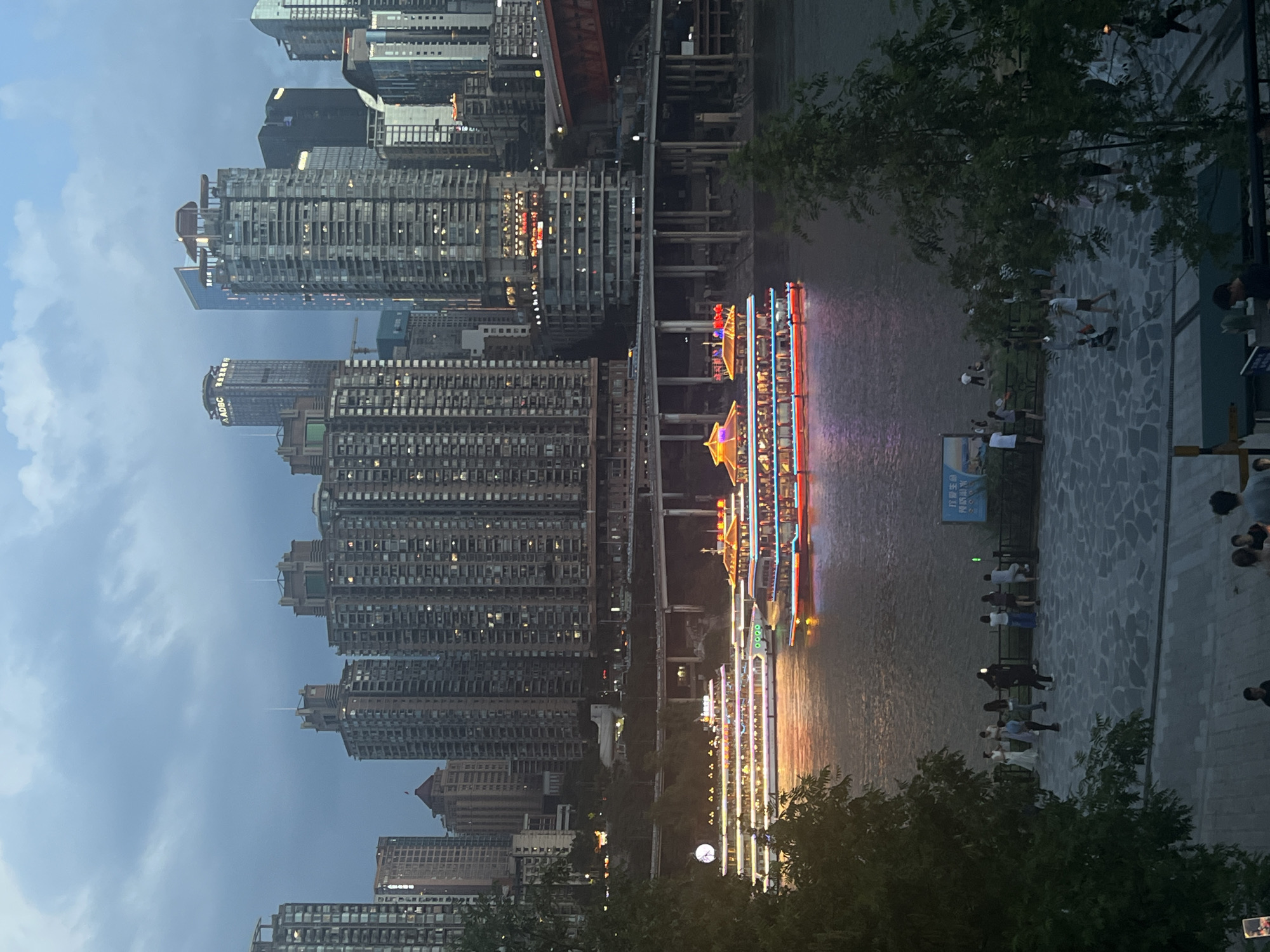 Chongqing's Jiangbeicheng riverfront comes alive at dusk