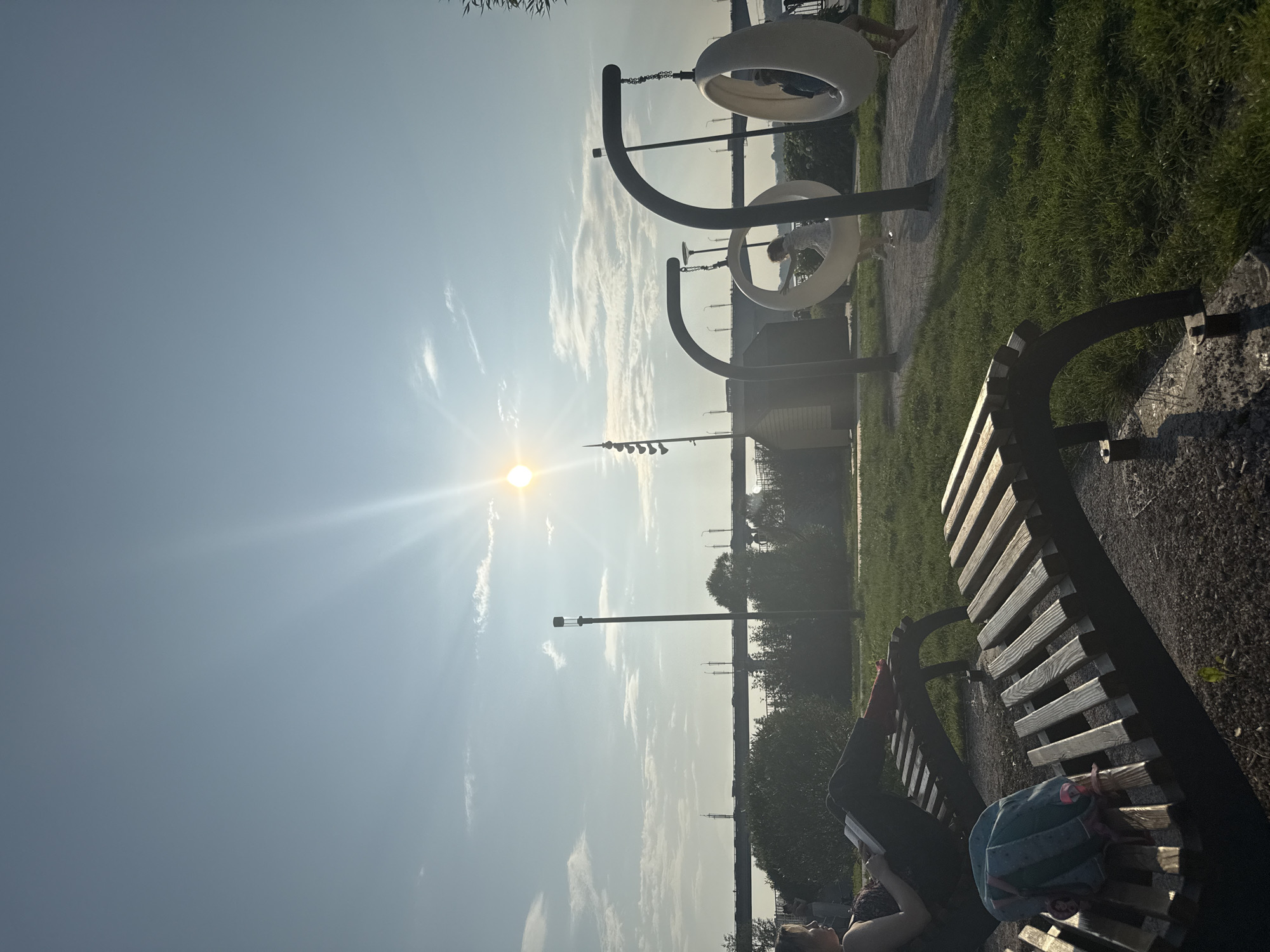 Sunny afternoon on the Kama River promenade, Perm