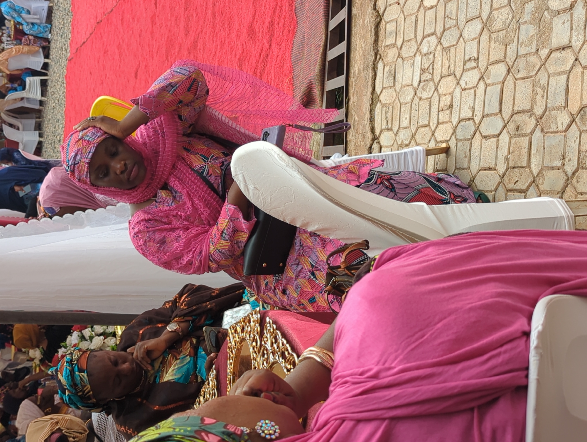 Wedding celebration held under decorated tents in Kaduna, Nigeria